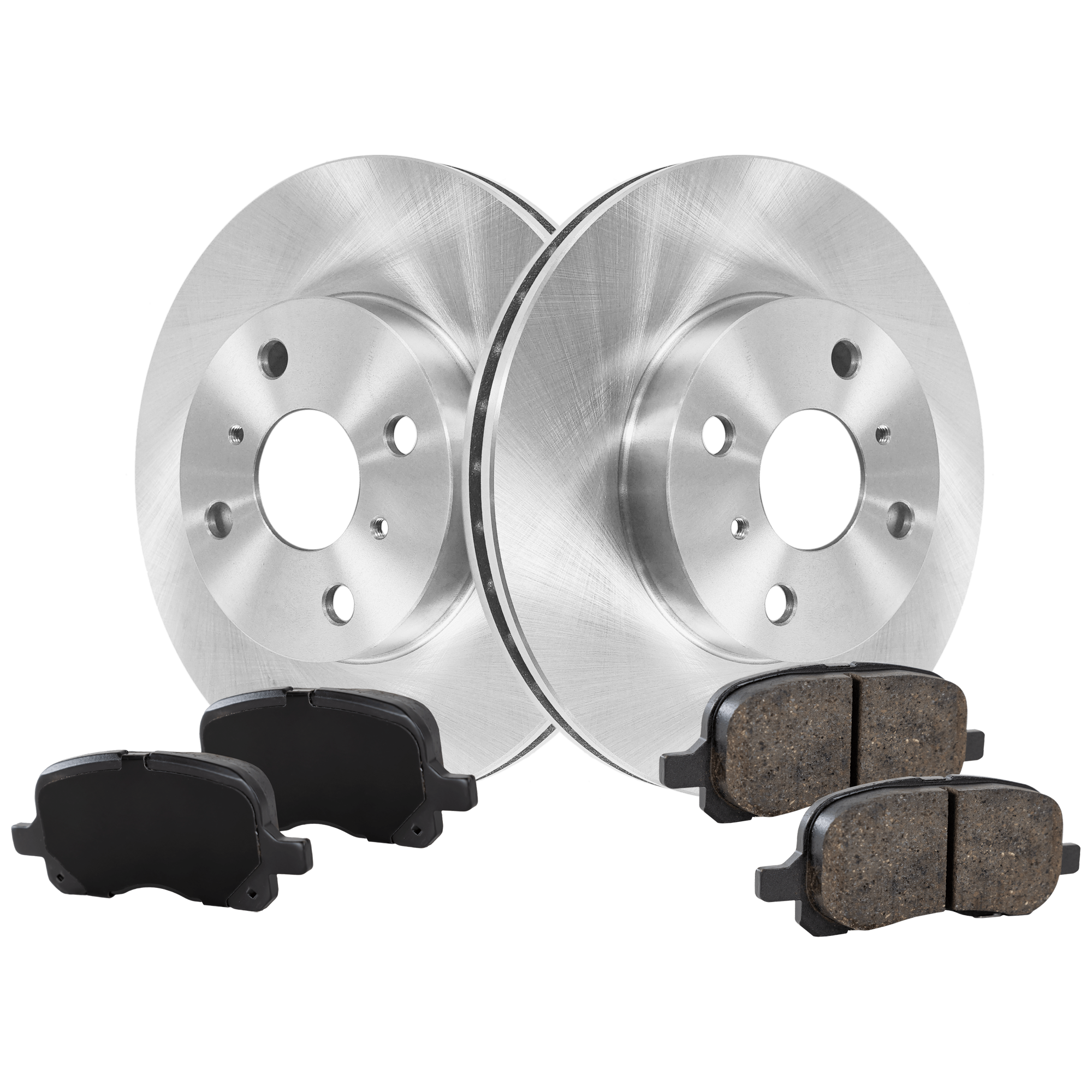 AM COROLLA PRIZM 98-02 FRONT BRAKE DISC AND PAD KIT 2 Wheel Set SKU KIT 102425 GD383 OEM 4351212550-94854148-0446502010