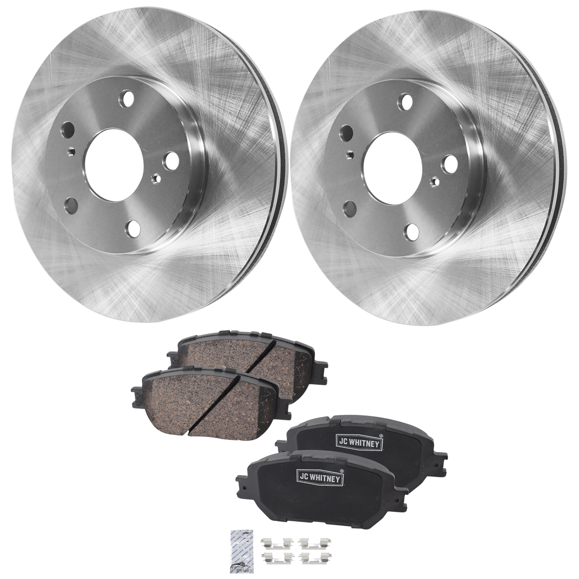 AM CAMRY 02-06 FRONT BRAKE DISC AND PAD KIT 2 Wheel Set SKU KIT 102425 GD385 OEM 4351233070-0446530271-04465303