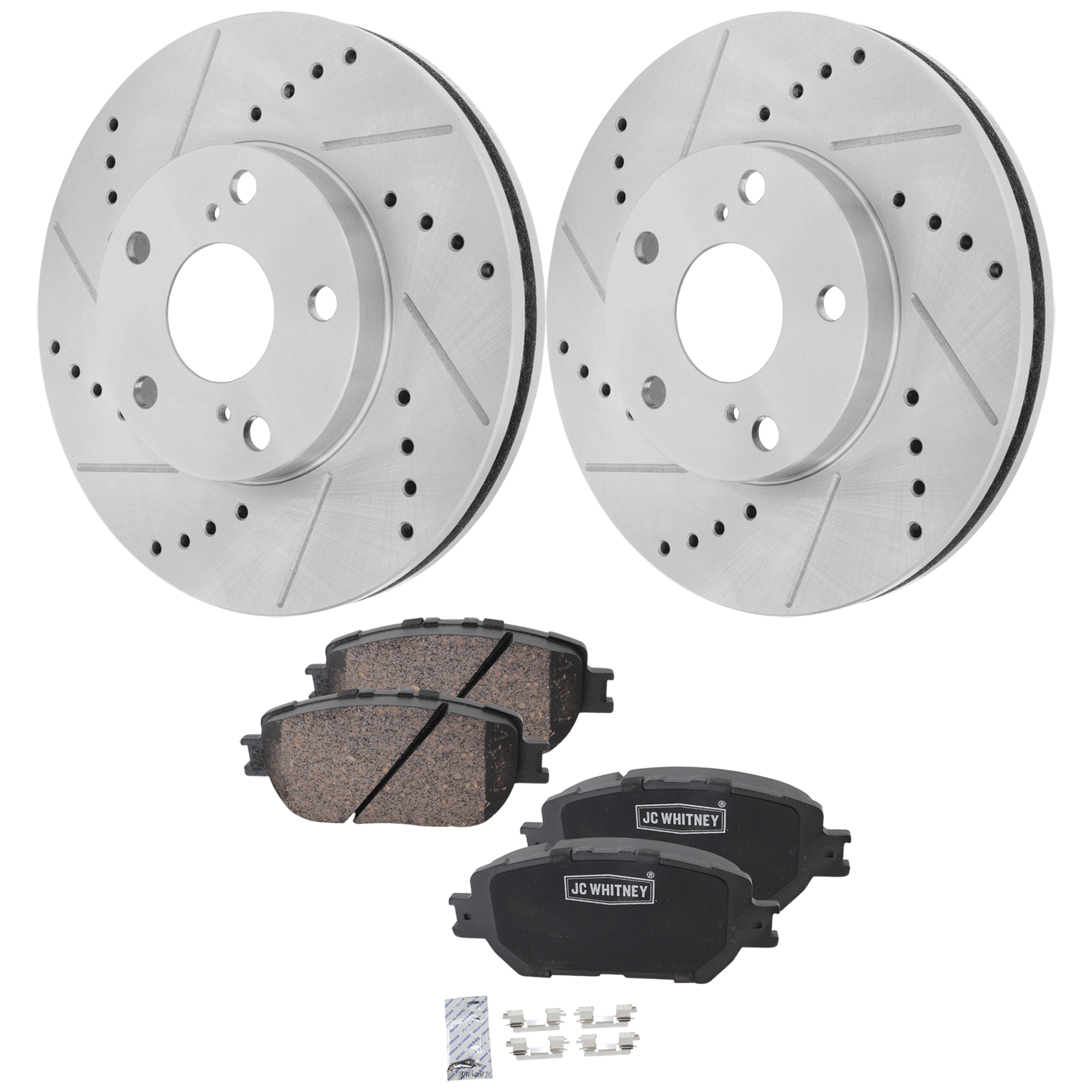 AM CAMRY 02-06 FRONT BRAKE DISC AND PAD KIT 2 Wheel Set SKU KIT 102425 GD388 OEM 368-19784-19949-25358-31050-31