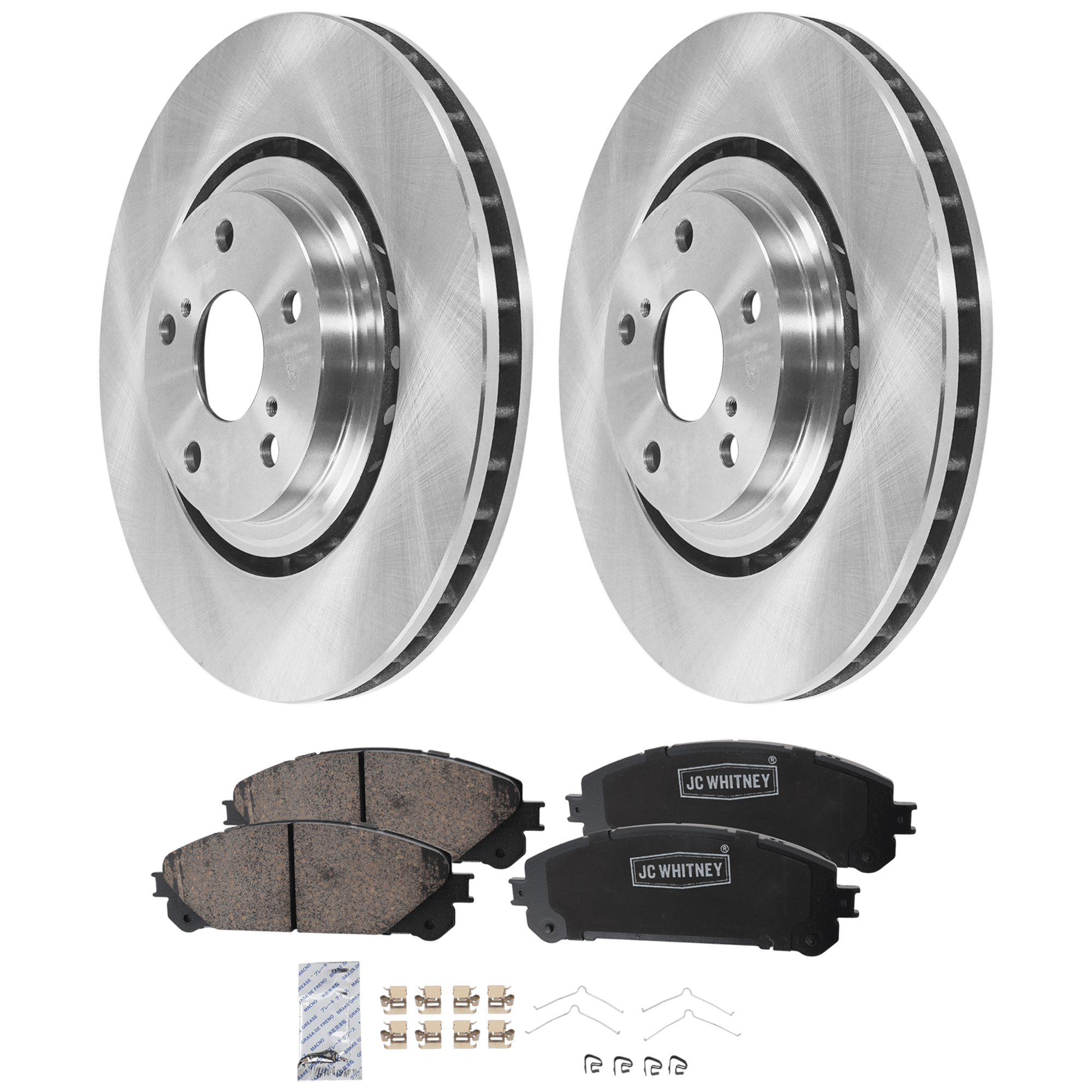 AM HIGHLANDER 08-19 FRONT BRAKE DISC AND PAD KIT 2 Wheel Set SKU KIT 102425 GD389 OEM 4351248110-435120E030-04465025