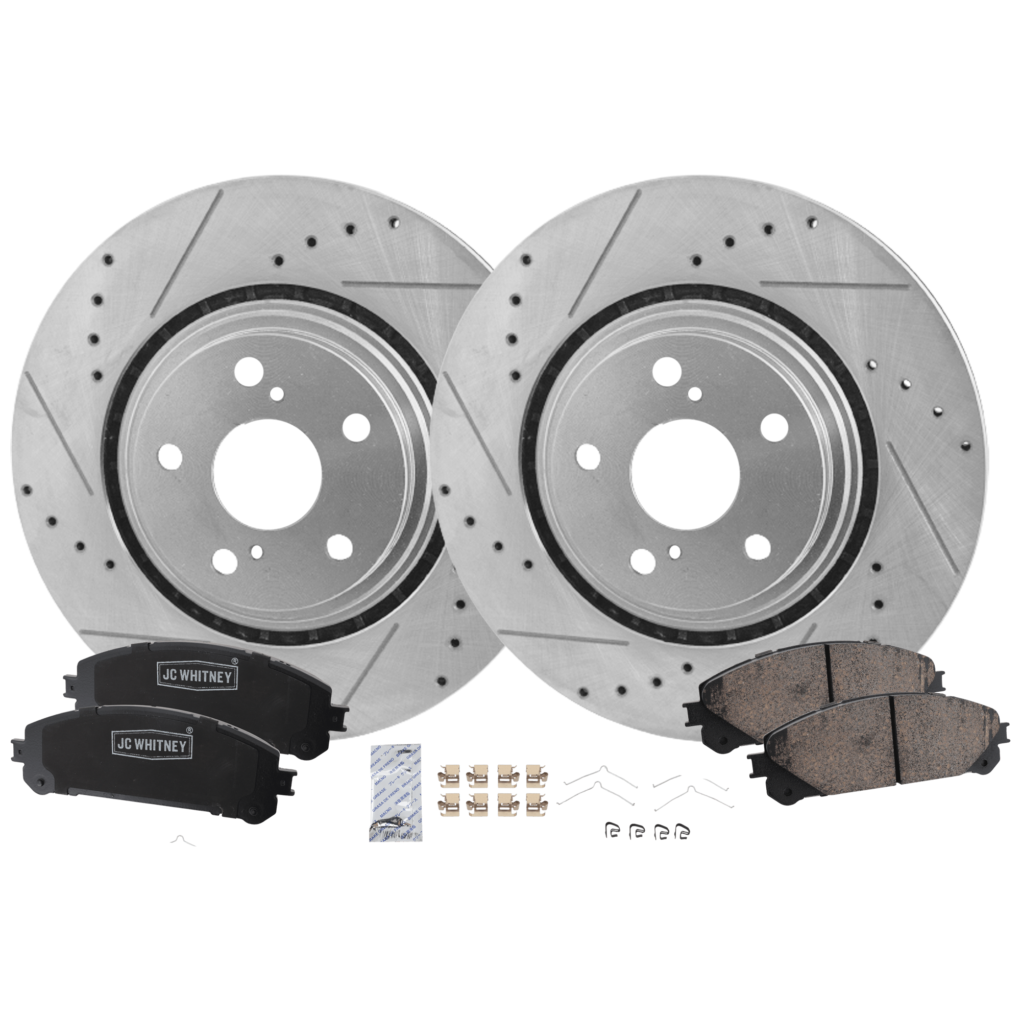 AM HIGHLANDER 08-19 FRONT BRAKE DISC AND PAD KIT 2 Wheel Set SKU KIT 102425 GD390 OEM 44607-0833311-850021-900566-60