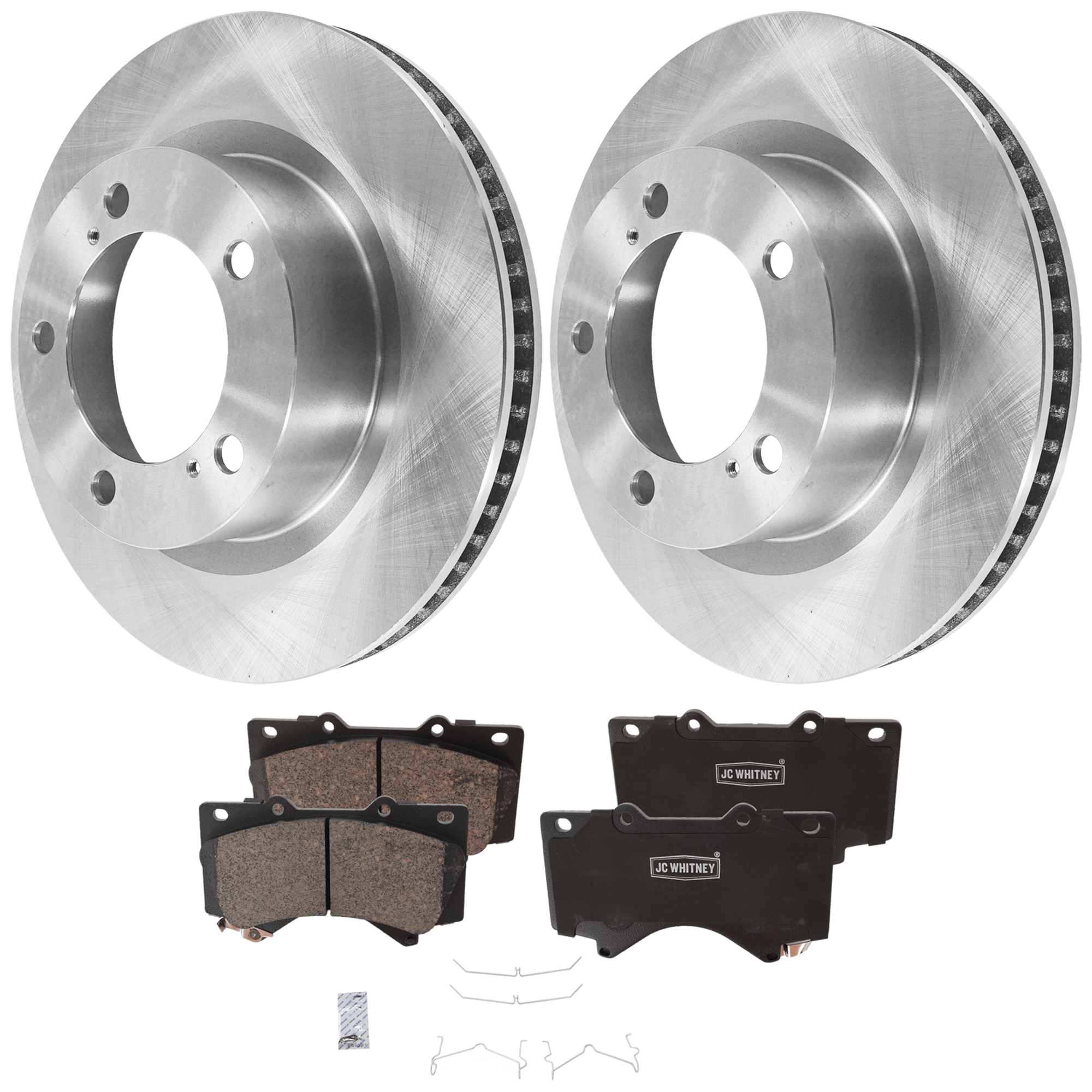 AM LAND CRUISER 08-20 FRONT BRAKE DISC AND PAD KIT 2 Wheel Set SKU KIT 102425 GD391 OEM 4351260180-0446502440-044650C0