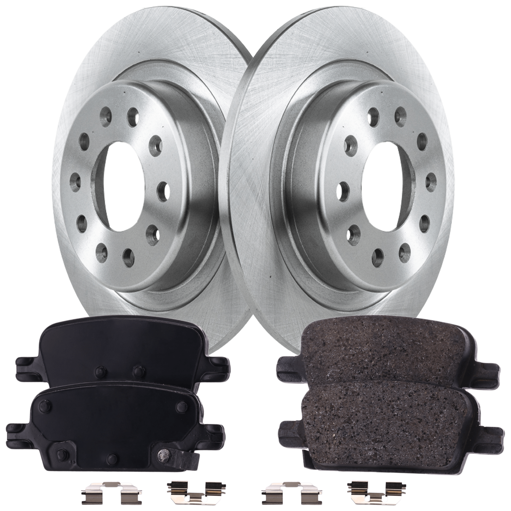 AM MALIBU 16-20 REAR BRAKE DISC AND PAD KIT 2 Wheel Set SKU KIT 102425 GD484 OEM 13583682-23411909-23498304