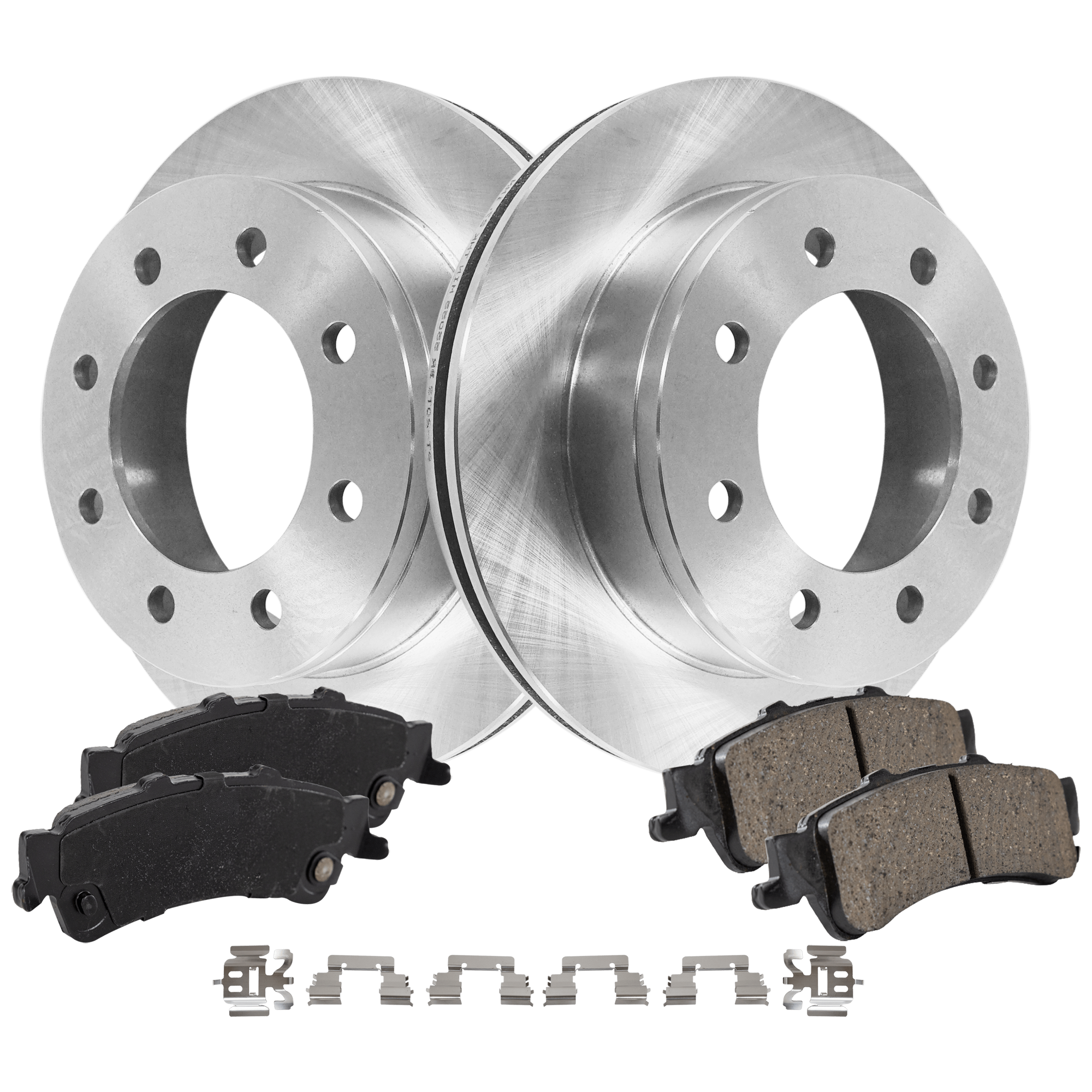 AM SIERRA 1500 SILVERADO 1500-04-04 REAR BRAKE DISC AND PAD KIT 2 Wheel Set SKU KIT 102425 GD487 OEM 15712803-18026447-18043346-180