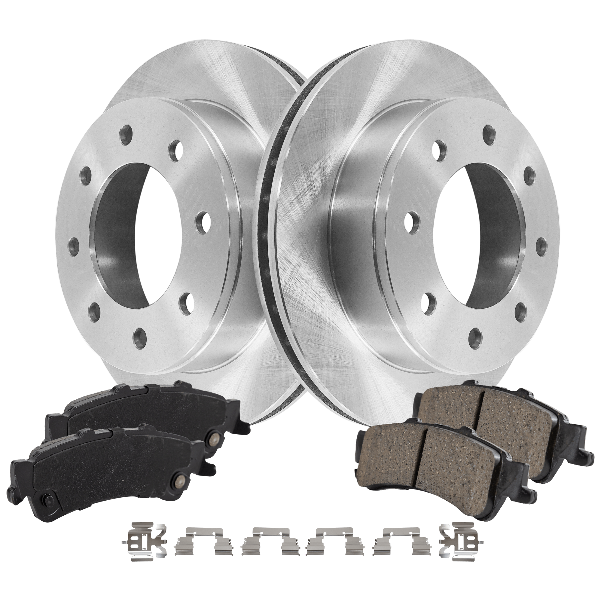 AM SILVERADO 1500-04-05 REAR BRAKE DISC AND PAD KIT 2 Wheel Set SKU KIT 102425 GD491 OEM 15712801-18026447-18043346-180