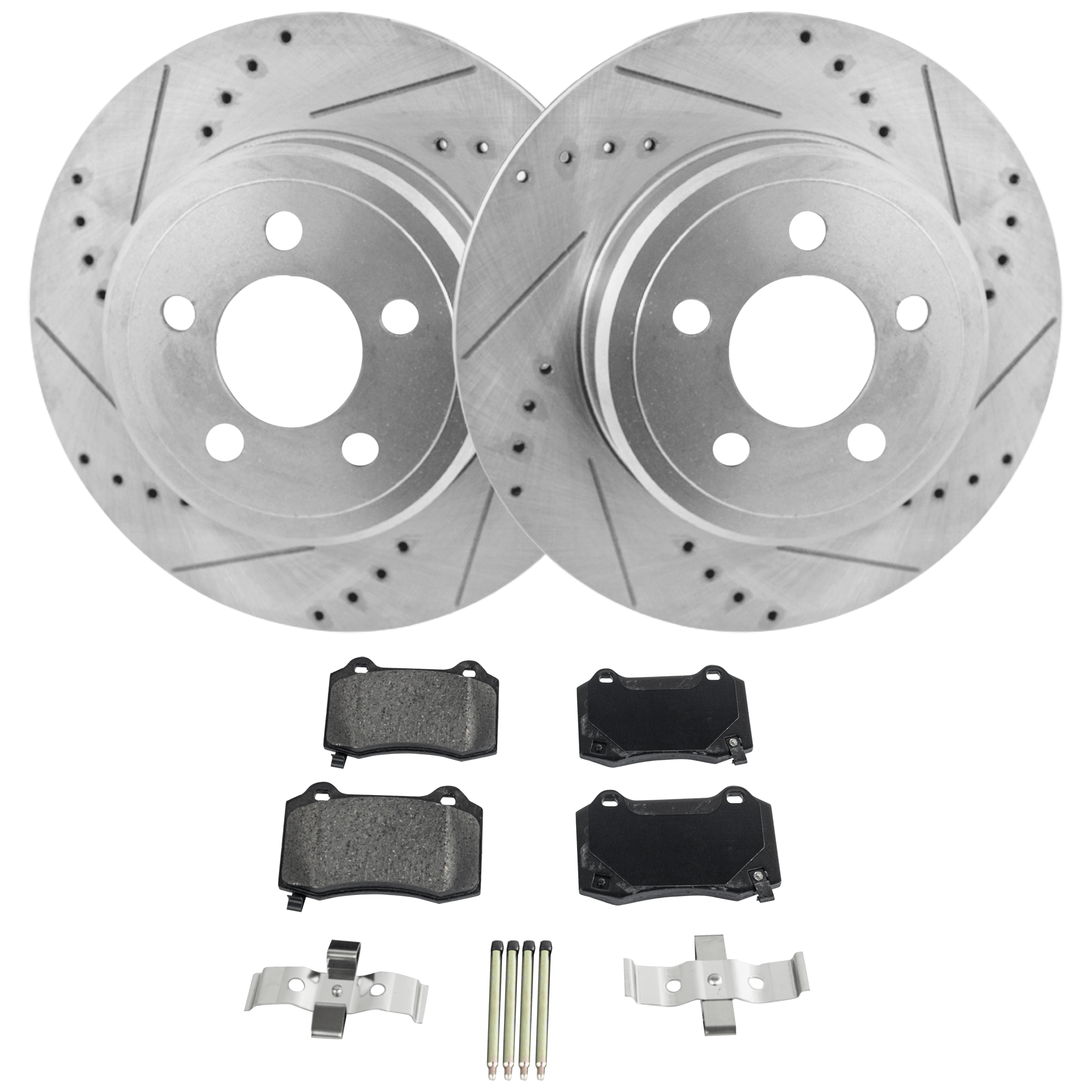 AM CHALLENGER 18-20 REAR BRAKE DISC AND PAD KIT 2 Wheel Set SKU KIT 102425 GD505 OEM 27355-53024-145568-780257-7810