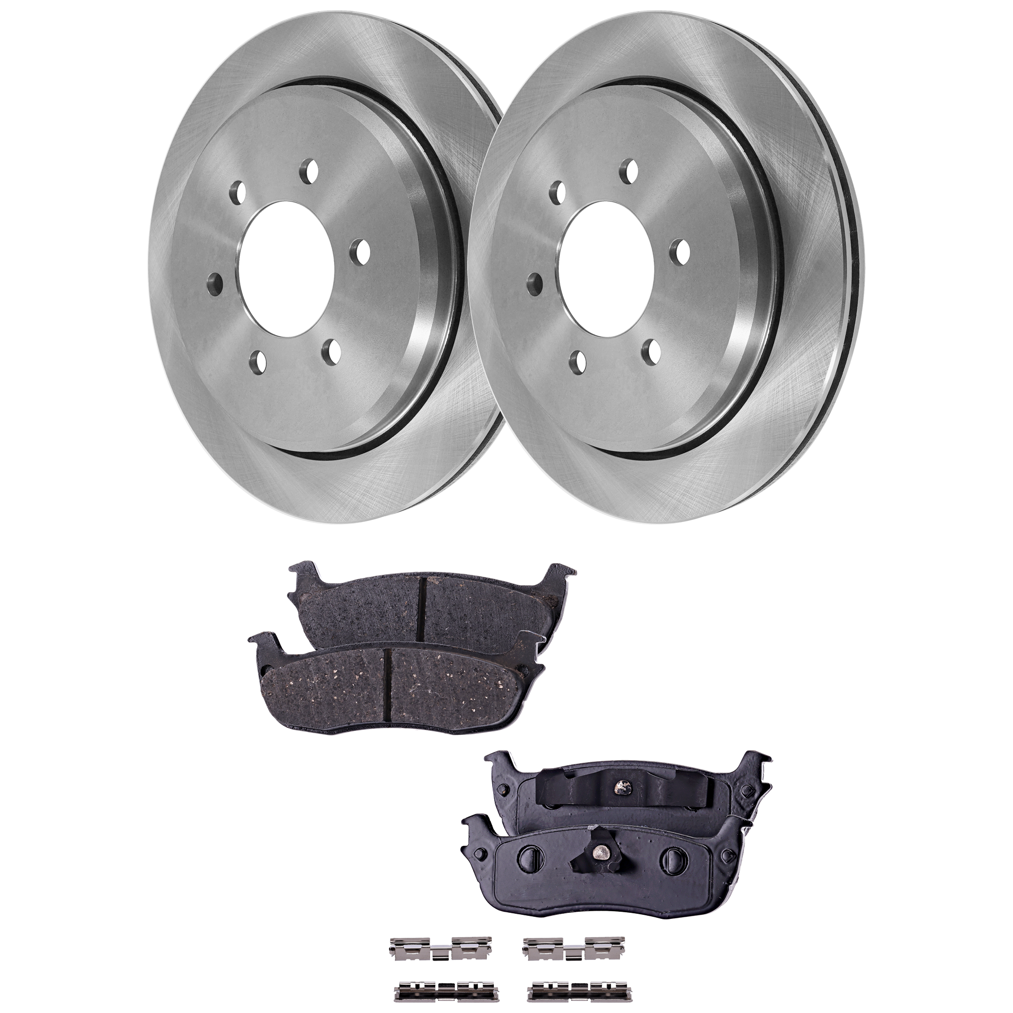 AM EXPEDITION NAVIGATOR 02-02 REAR BRAKE DISC AND PAD KIT 2 Wheel Set SKU KIT 102425 GD517 OEM 2L1Z2C026AA 6L1Z2C026A F75Z220