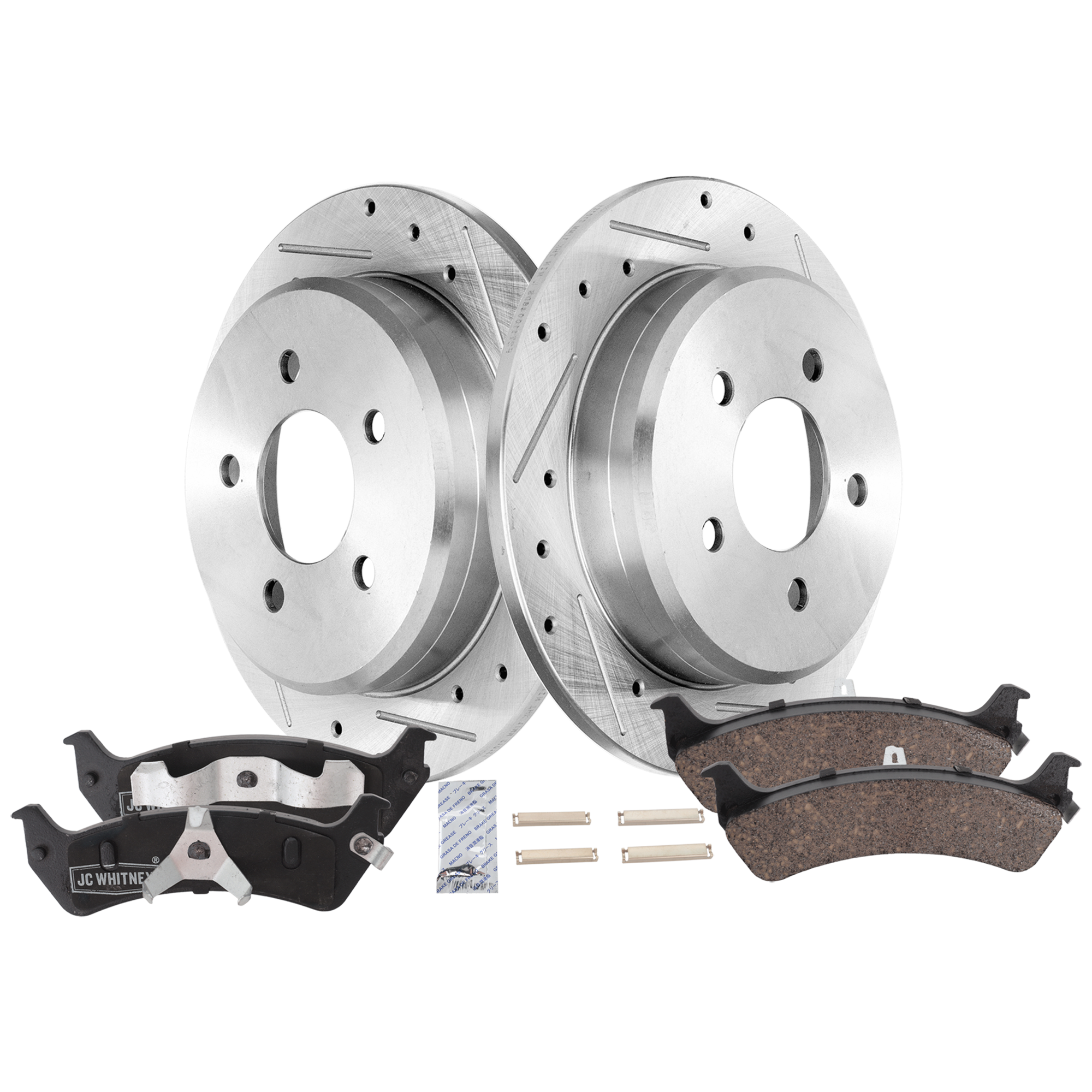 AM EXPLORER 95-01 REAR BRAKE DISC AND PAD KIT 2 Wheel Set SKU KIT 102425 GD518 OEM 19767-27045-54032-65610-66565