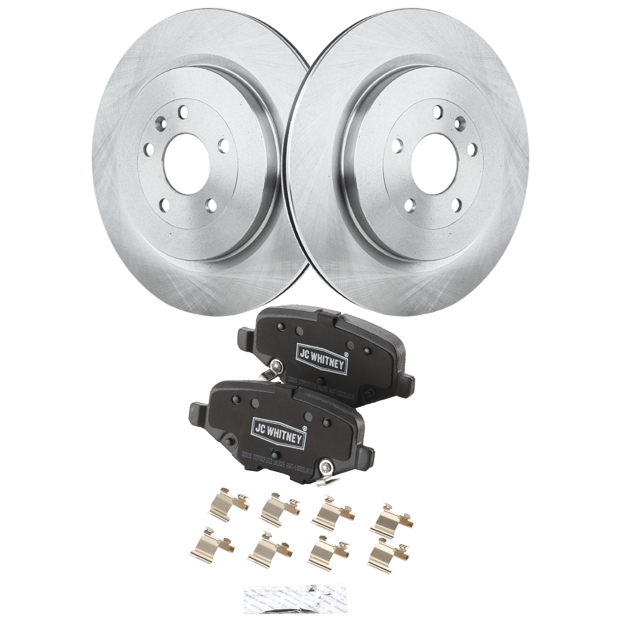 AM POLICE INTERCEPTOR SEDAN TAURUS 13-19 REAR BRAKE DISC AND PAD KIT 2 Wheel Set SKU KIT 102425 GD520 OEM 42285-54189-54190-680983-85030