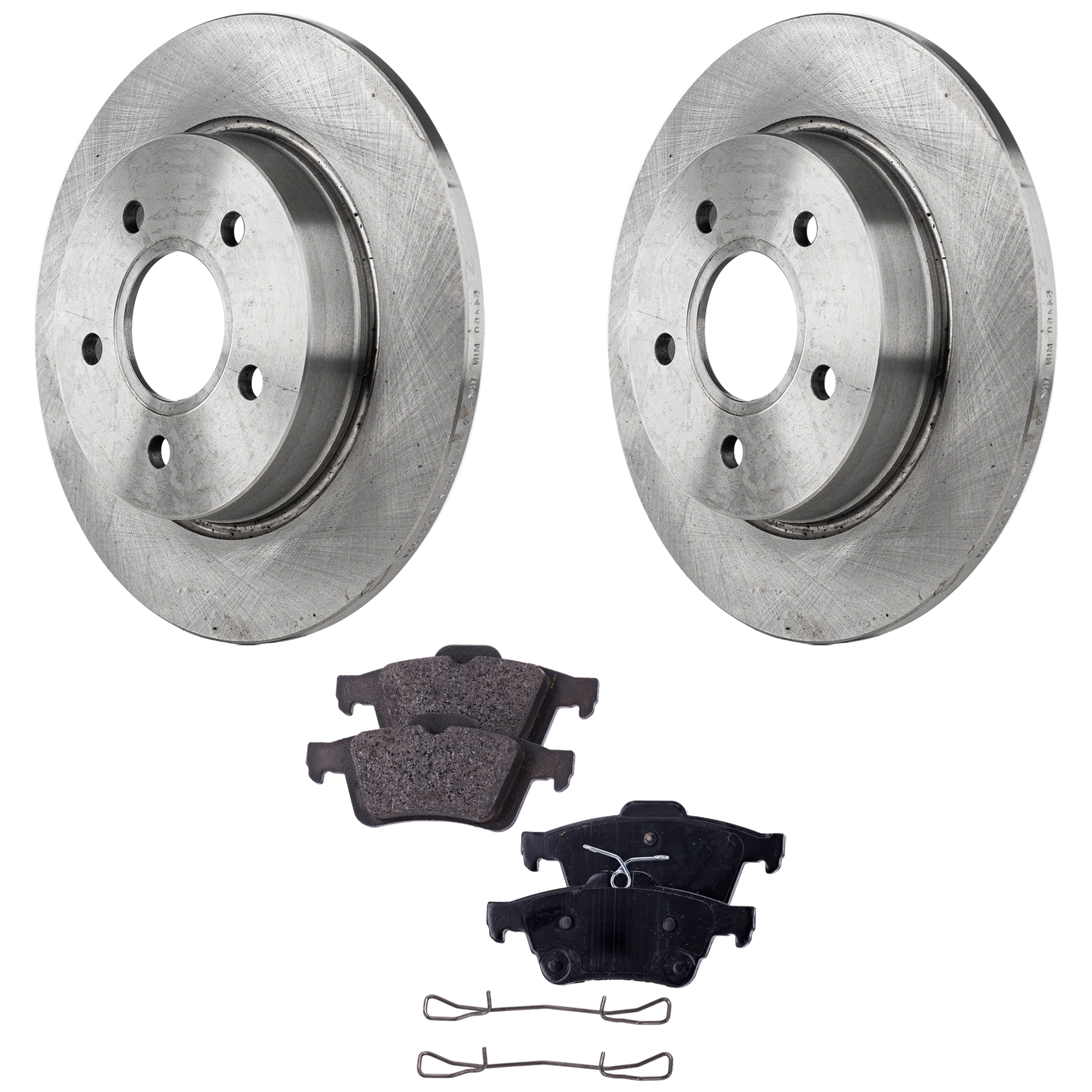 AM FOCUS 12-18 REAR BRAKE DISC AND PAD KIT 2 Wheel Set SKU KIT 102425 GD523 OEM 42280-54182-850286-901068-6005
