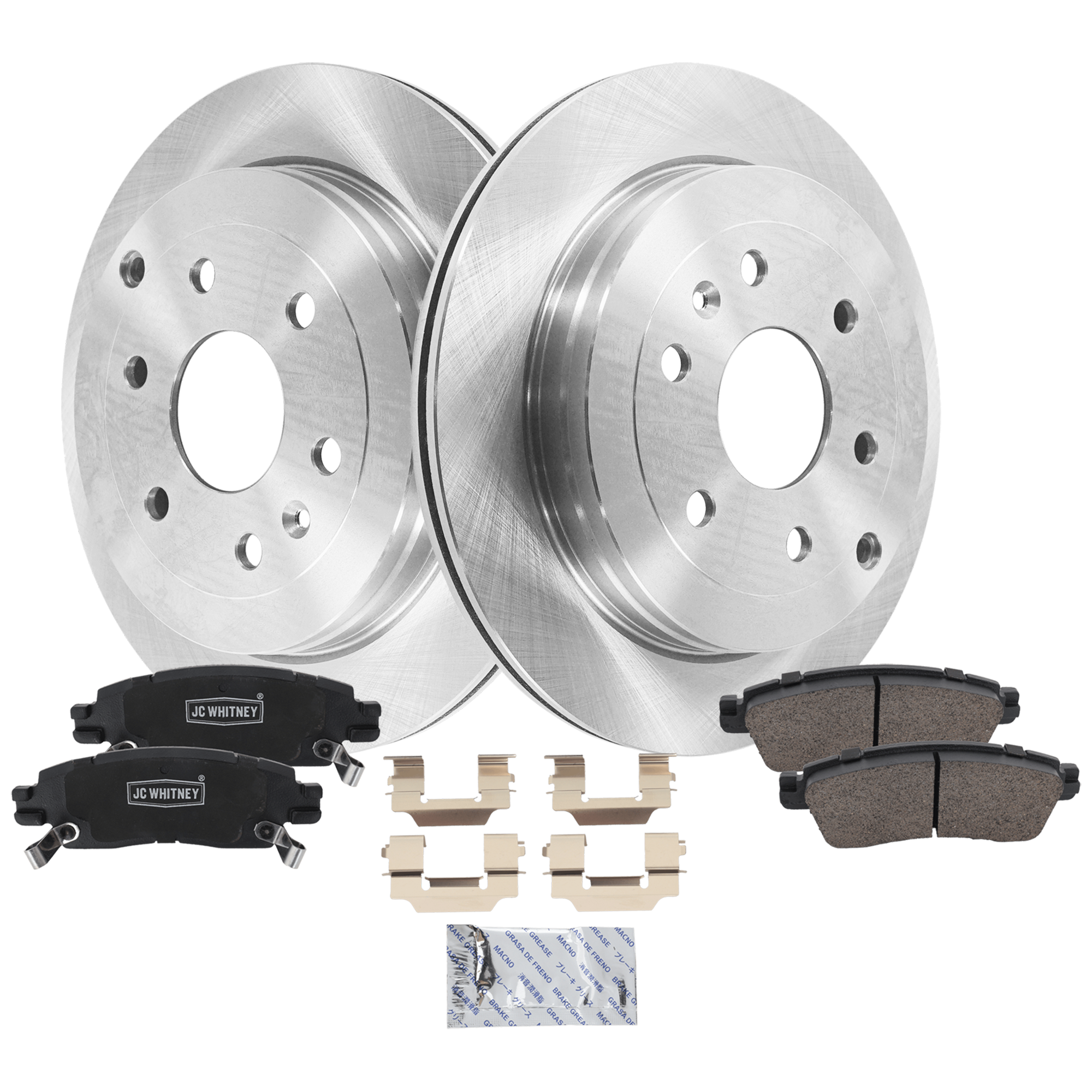 AM ENCLAVE 08-17 ACADIA 07-16 REAR BRAKE DISC AND PAD KIT 2 Wheel Set SKU KIT 102425 GD540 OEM 7R3Z1125A 15855898-19122385-19