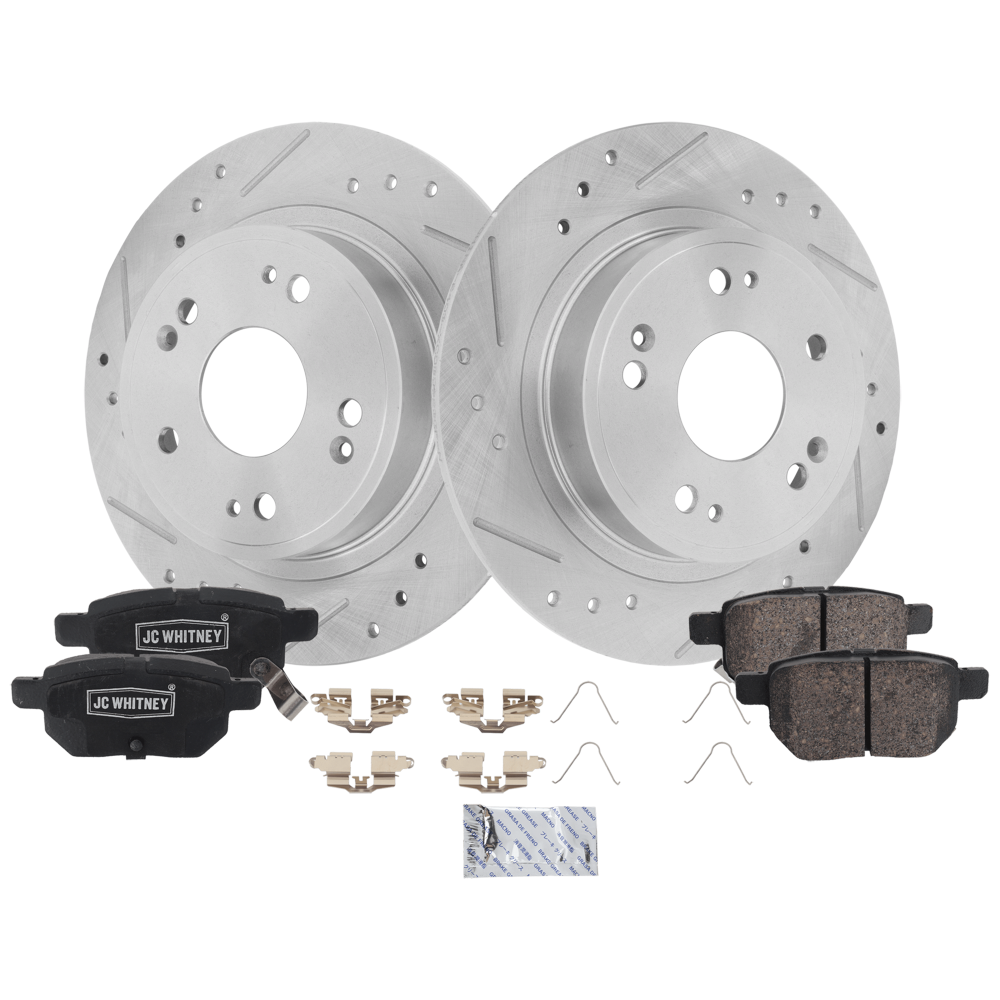 AM ACCORD 08-17 REAR BRAKE DISC AND PAD KIT 2 Wheel Set SKU KIT 102425 GD546 OEM 31479-44594-44763-0833159-0833