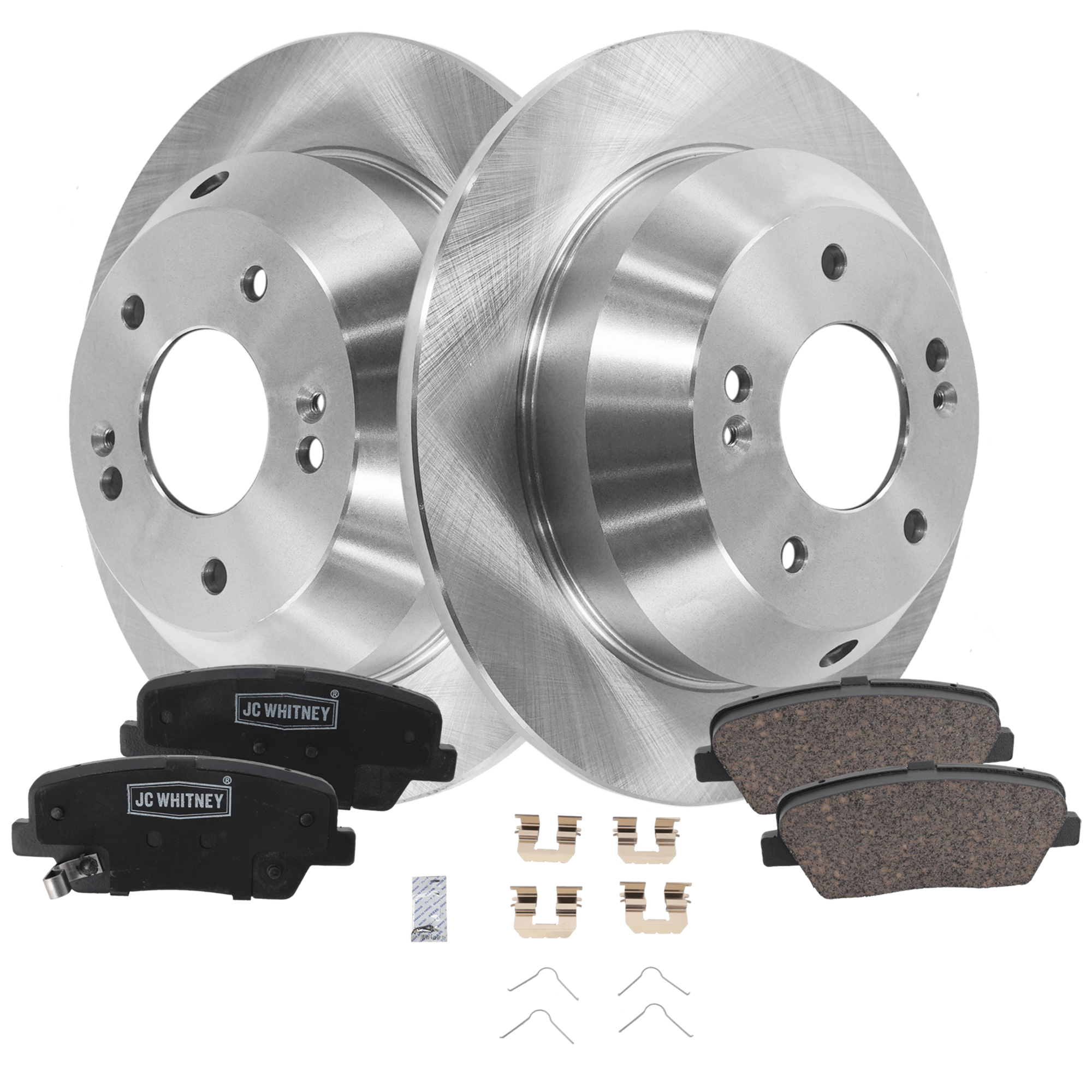 AM SANTA FE SANTA FE SPORT 17-18 REAR BRAKE DISC AND PAD KIT 2 Wheel Set SKU KIT 102425 GD565 OEM 584112P000-584112W010-58302C6A