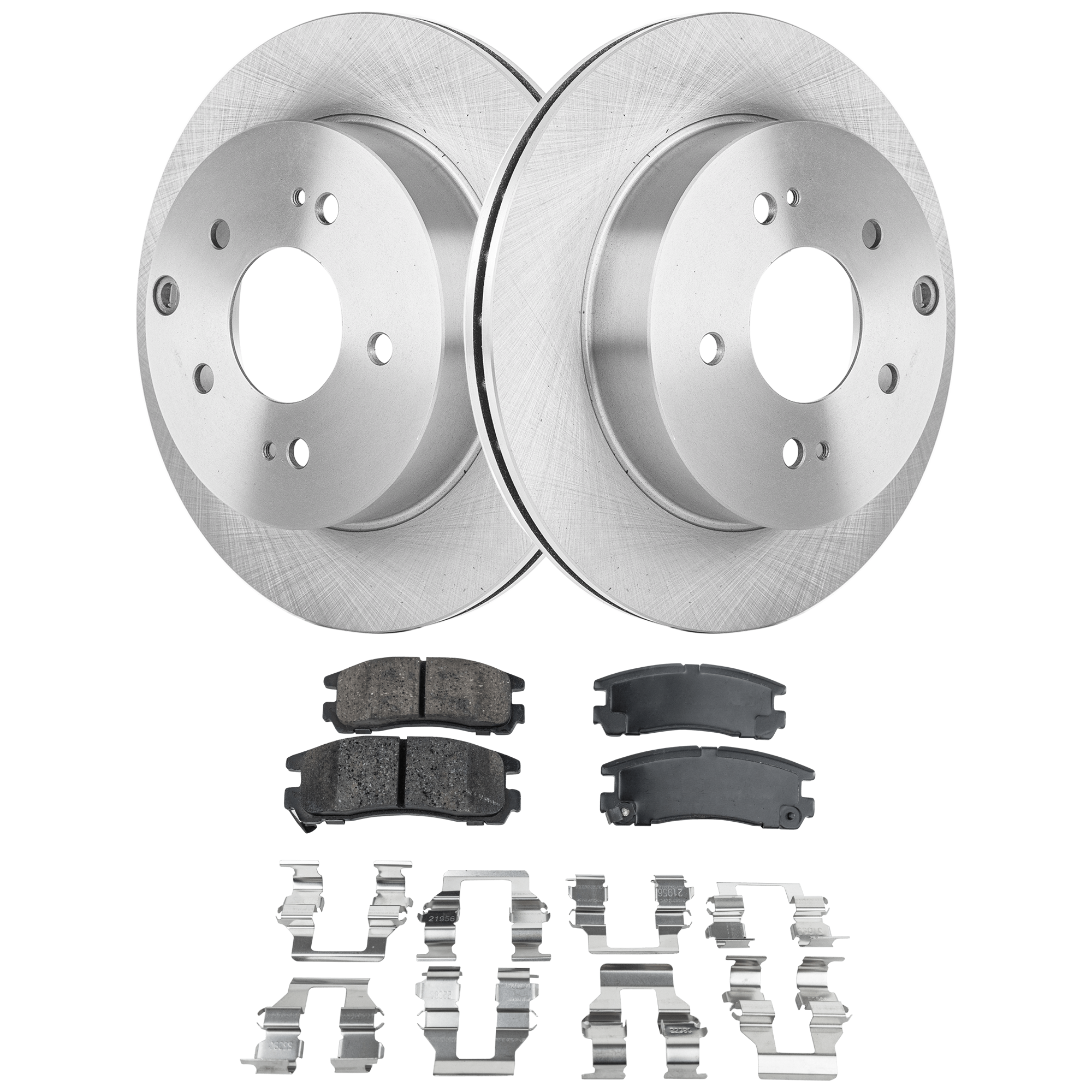 AM GALANT 09-09 REAR BRAKE DISC AND PAD KIT 2 Wheel Set Plain Surface Vented 5 Lugs SKU KIT 102425 GD608 OEM 31457-44640-0833352-900592-600