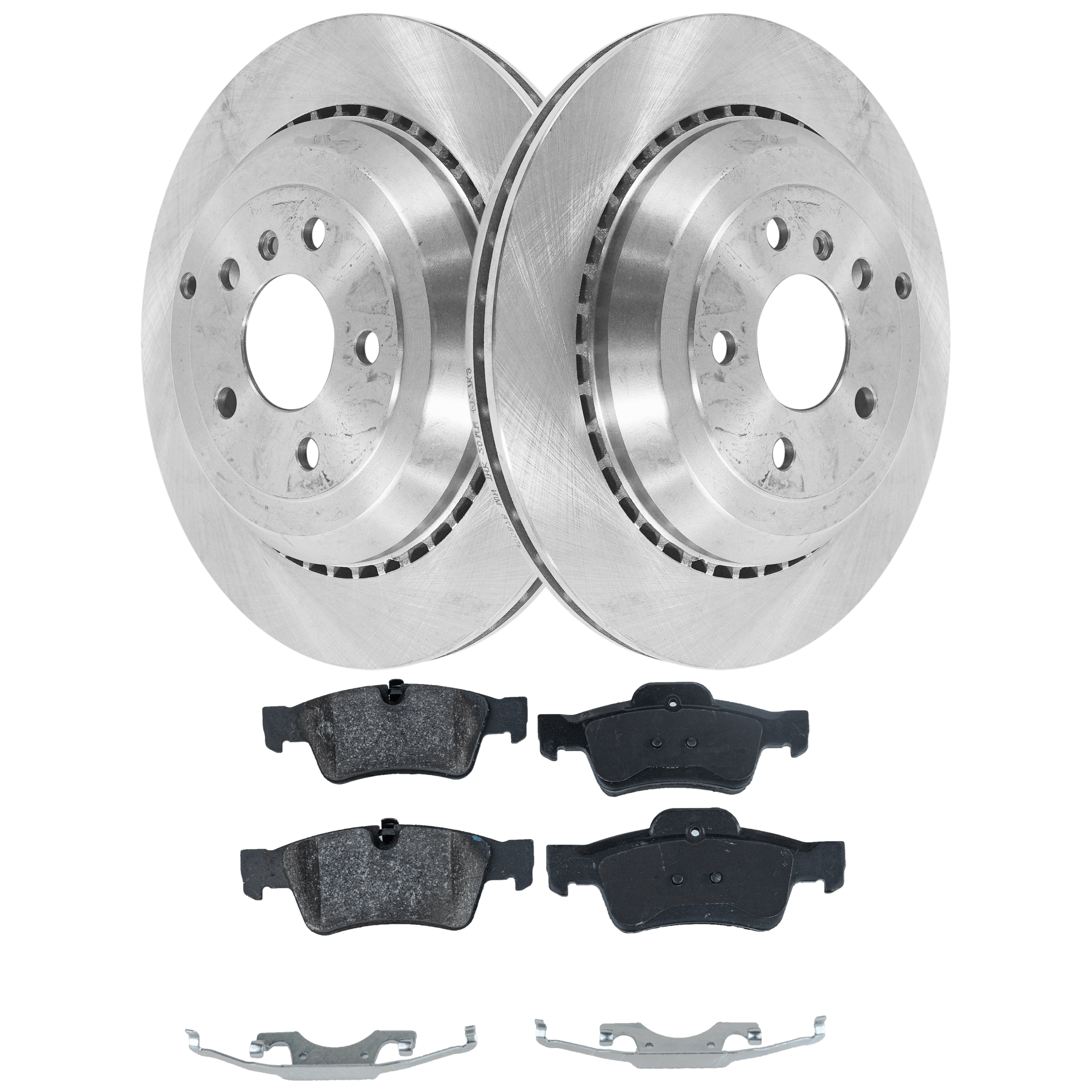 AM R350-06-12 GL450-07-12 REAR BRAKE DISC AND PAD KIT 2 Wheel Set Plain Surface Vented 5 Lugs SKU KIT 102425 GD611 OEM 34296-45414-900878-60063131-34