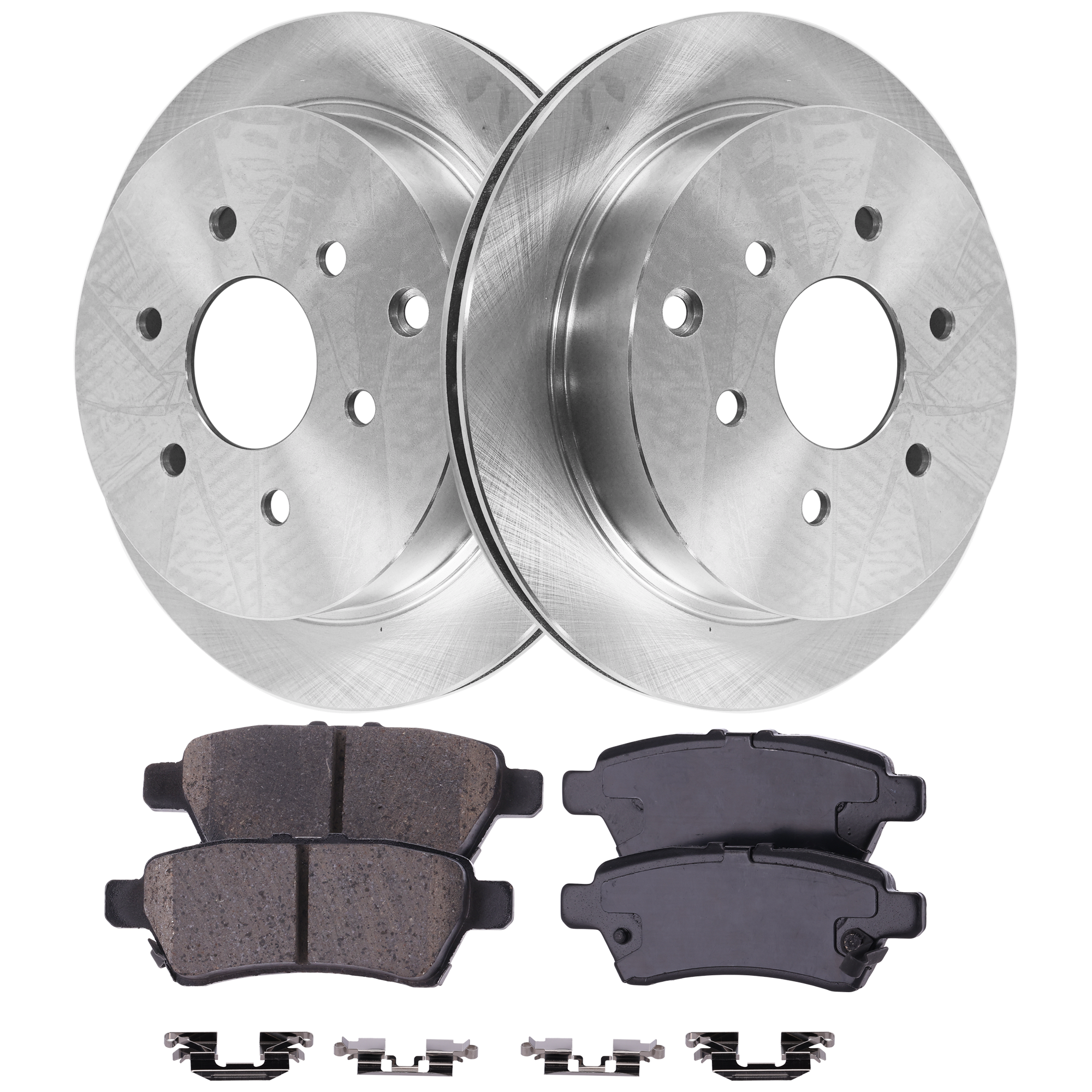 AM XTERRA 06-07 REAR BRAKE DISC AND PAD KIT 2 Wheel Set Plain Surface Vented 6 Lugs SKU KIT 102425 GD623 OEM 43206EA010-44060EA000-44060EA0