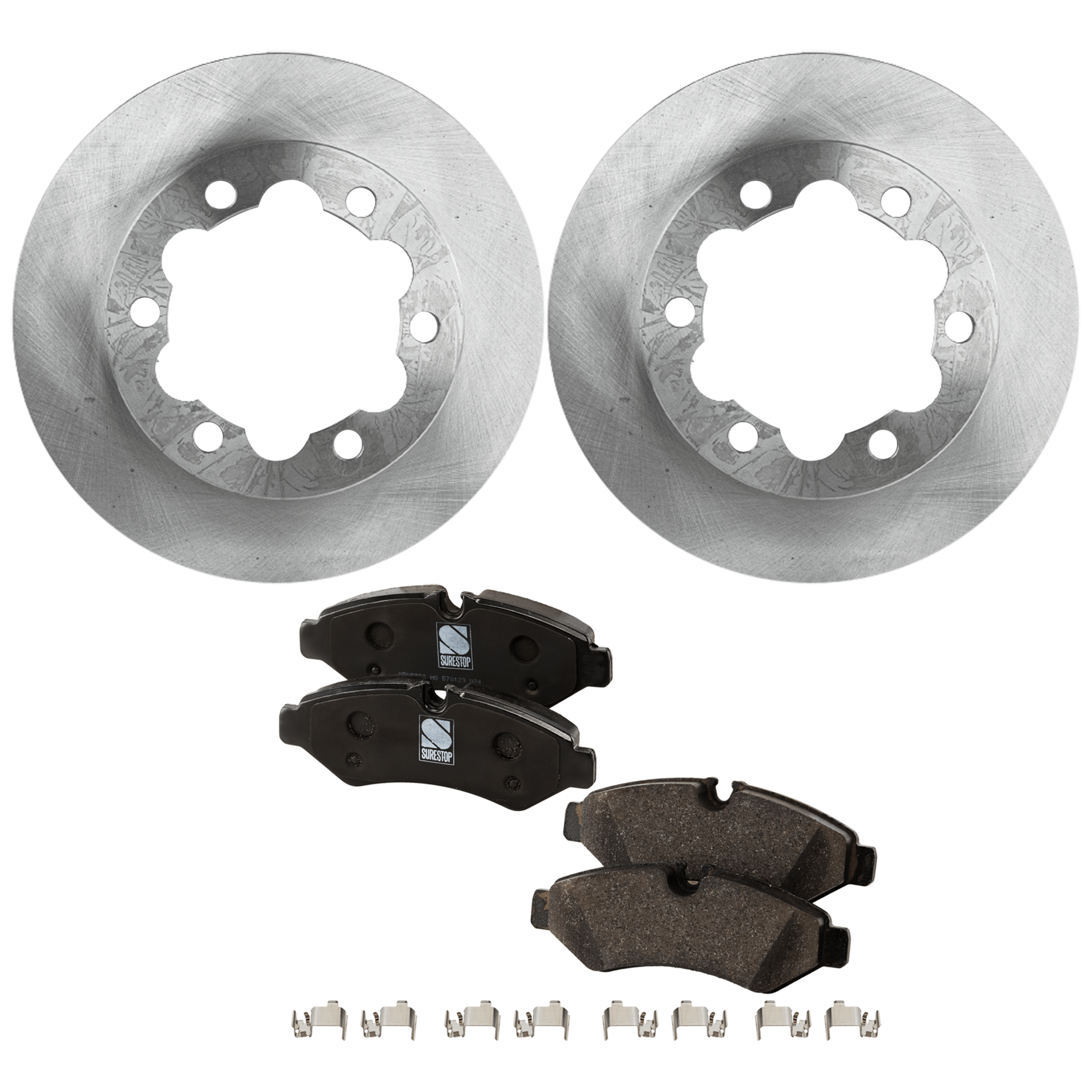 AM SPRINTER 2500-19-20 REAR BRAKE DISC AND PAD KIT 2 Wheel Set Plain Surface Vented 6 Lugs SKU KIT 102425 GD649 OEM 9064230112-2E0615601-68013765A
