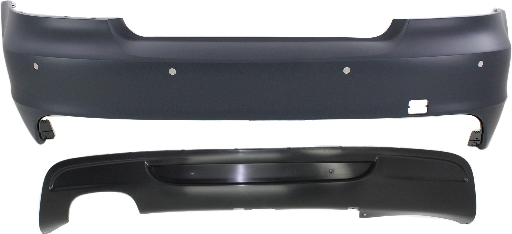AM 1 SERIES 08-13 REAR BUMPER COVER 2 pc Kit with Lower Bumper Cover SKU KIT 102517-18 Partslink BM1100264 BM1144120 OEM 51127892599-51128045506-511280