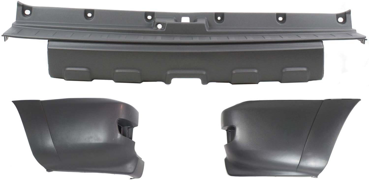 AM 4RUNNER 03-05 REAR BUMPER COVER Center 3 pc Kit Textured Without Fog Light Holes SR5 Models with Bumper Ends SKU KIT 102517-22 Partslink TO1100214 TO1104117 TO1105117 OEM 5215935100-5215335120-52152351