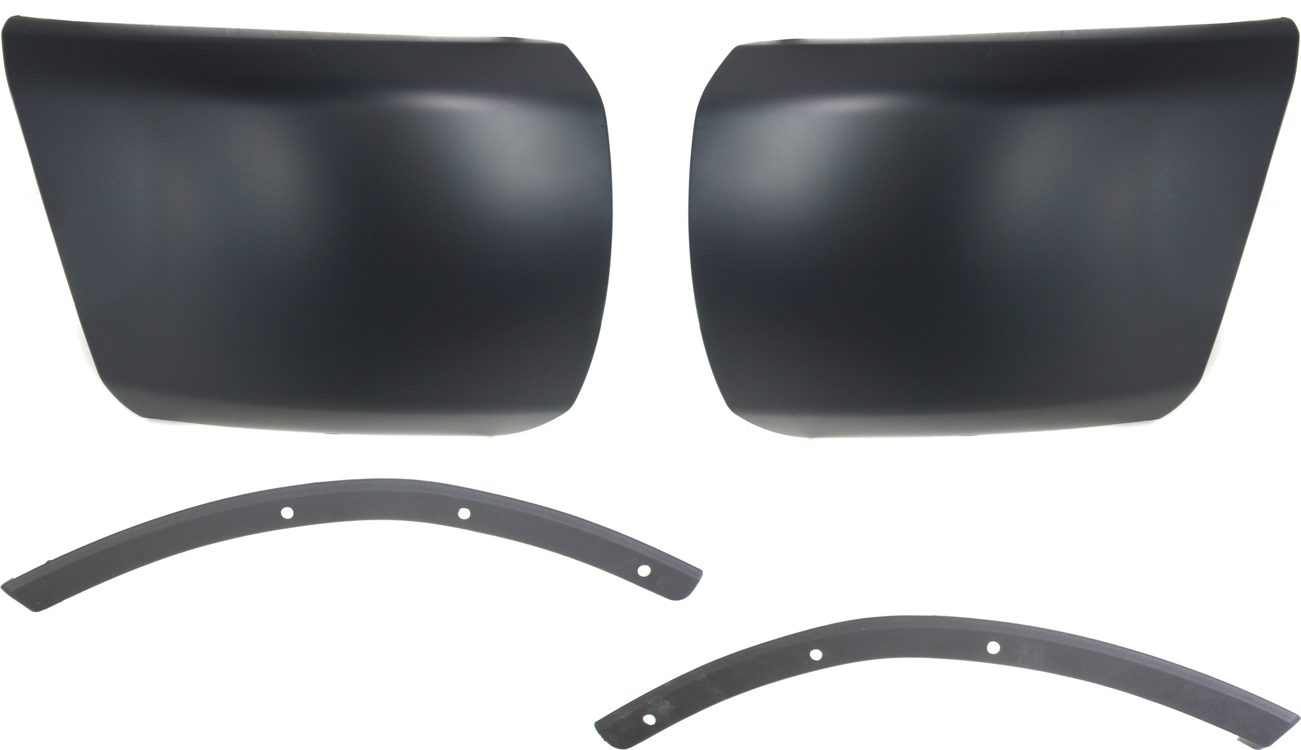 AM SILVERADO 1500-07-13 AUTO BODY REPAIR 4 pc Kit Front with Bumper Filler and Bumper End SKU KIT 102517-31 Partslink GM1017103 GM1016103 GM1088172 GM1089172 OEM 15891691-15891690-15131292-151