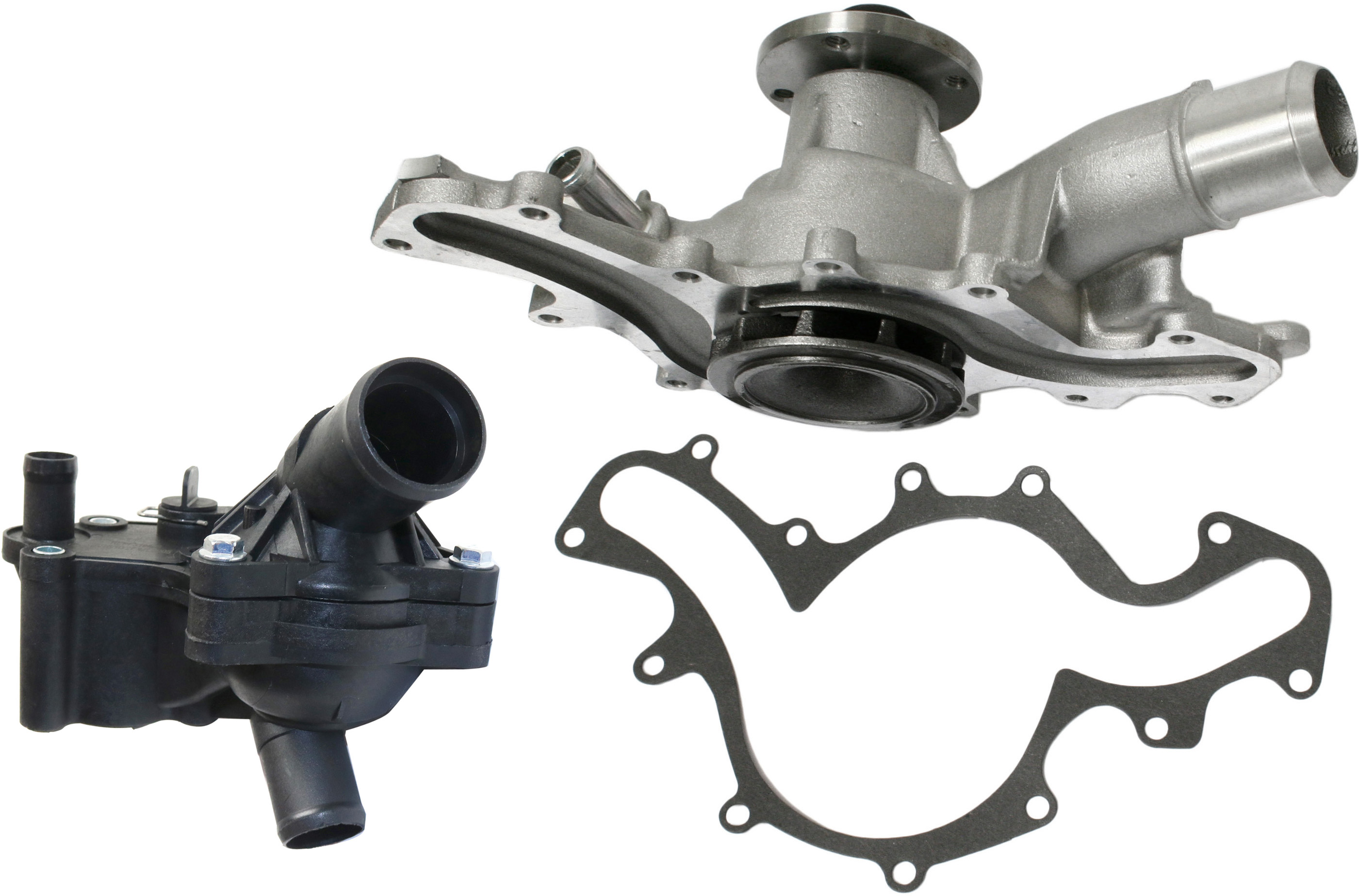 AM EXPLORER 06-10 WATER PUMP 2 pc kit w Thermostat Housing SKU KIT 102617-08 OEM 20227-39166-42108-43279-58