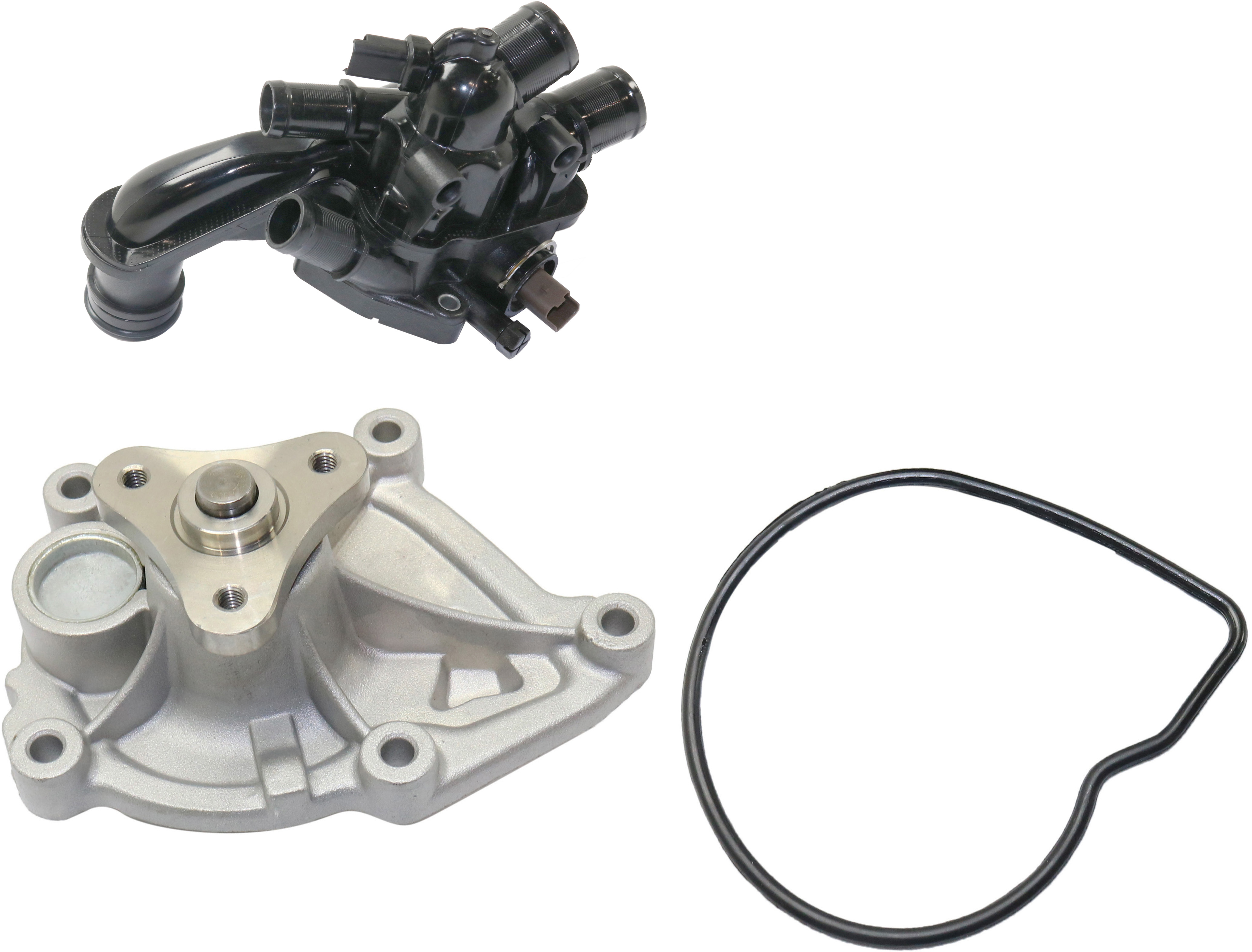 AM COOPER 07-13 THERMOSTAT HOUSING 2 pc kit w Water Pump SKU KIT 102617-10 OEM 11517550484-11538699290