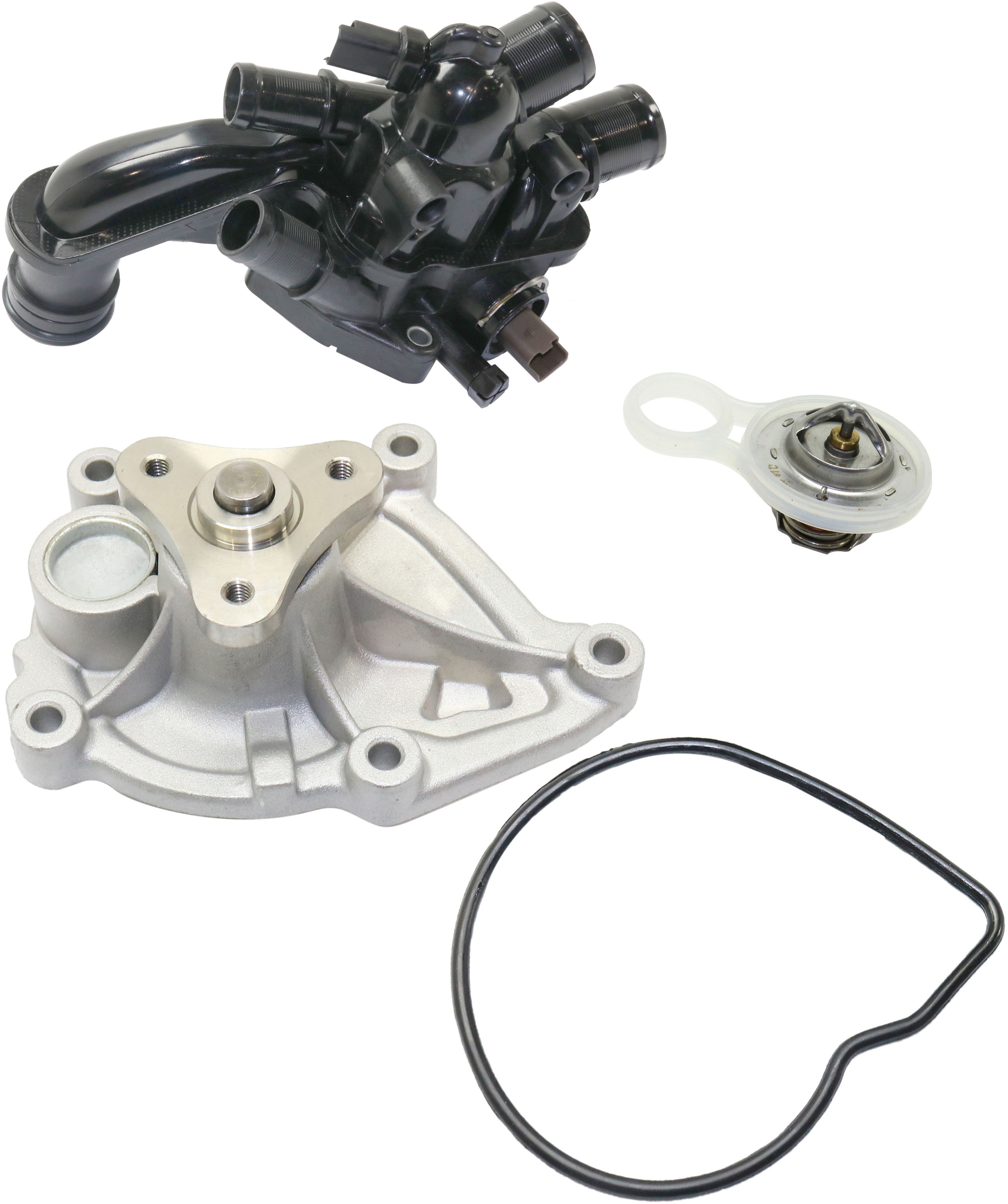 AM COOPER 07-08 THERMOSTAT HOUSING 3 pc kit w Thermostat and Water Pump SKU KIT 102617-24 OEM 11517550484-11531485847-115375