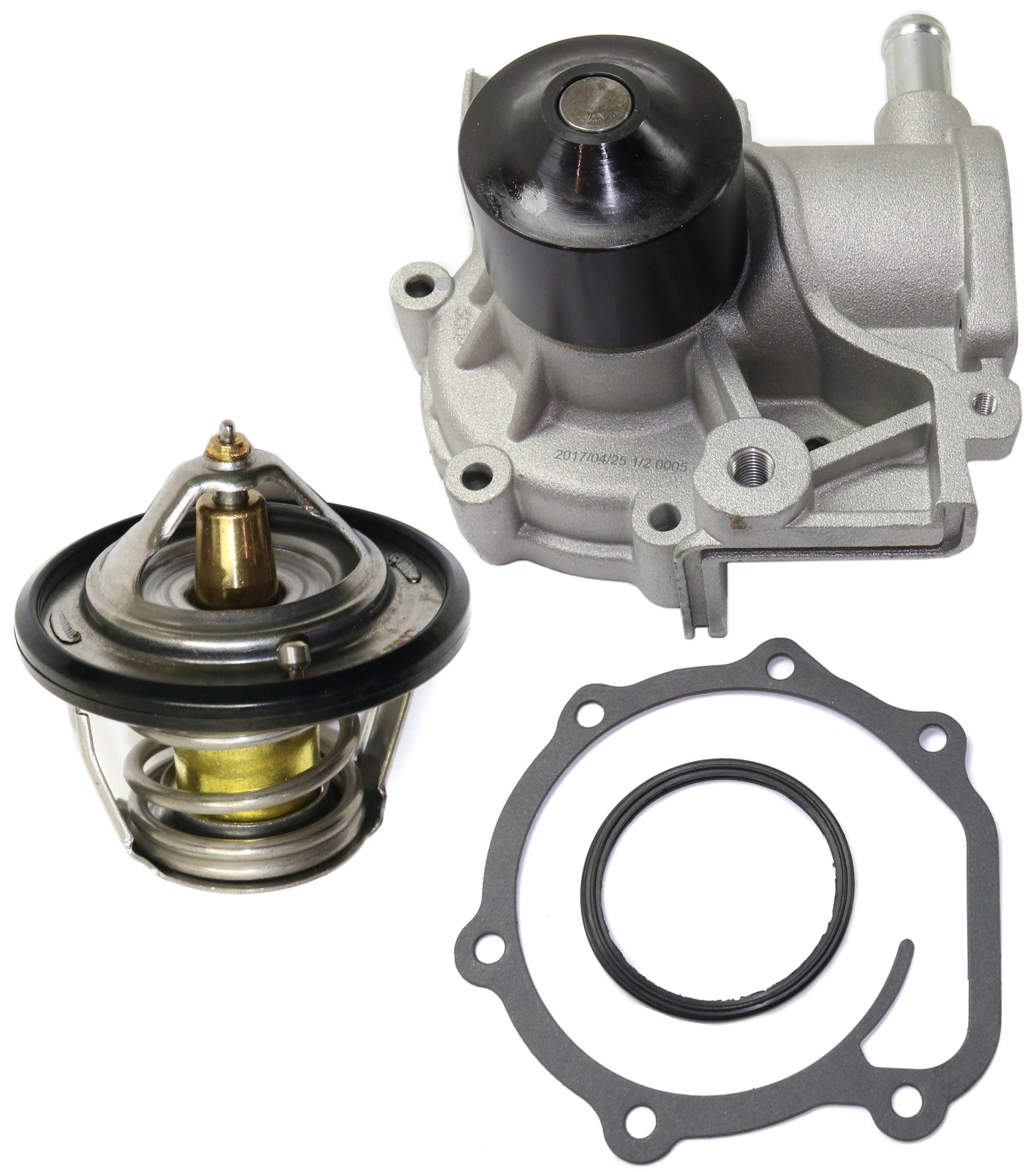 AM BAJA 03-06 LEGACY 90-05 WATER PUMP 2 pc kit w Thermostat SKU KIT 102617-30 OEM 2777-18673-20639-26223-42207-9