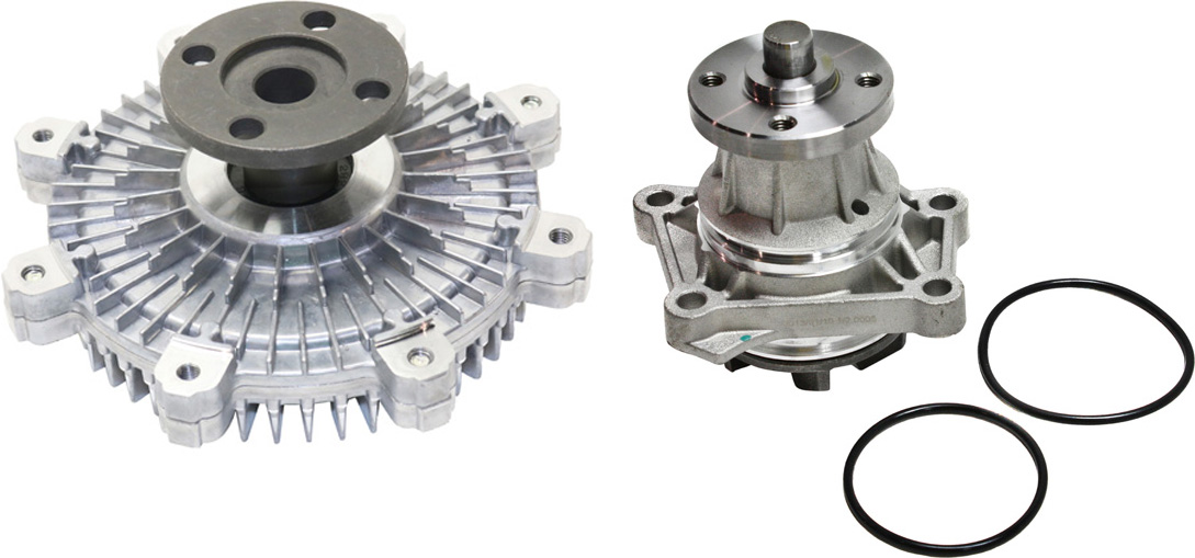 AM GRAND VITARA 99-05 TRACKER 01-04 WATER PUMP 2 pc kit with Fan Clutch SKU KIT 102617-32 OEM 19325-20767-26385-42285-96