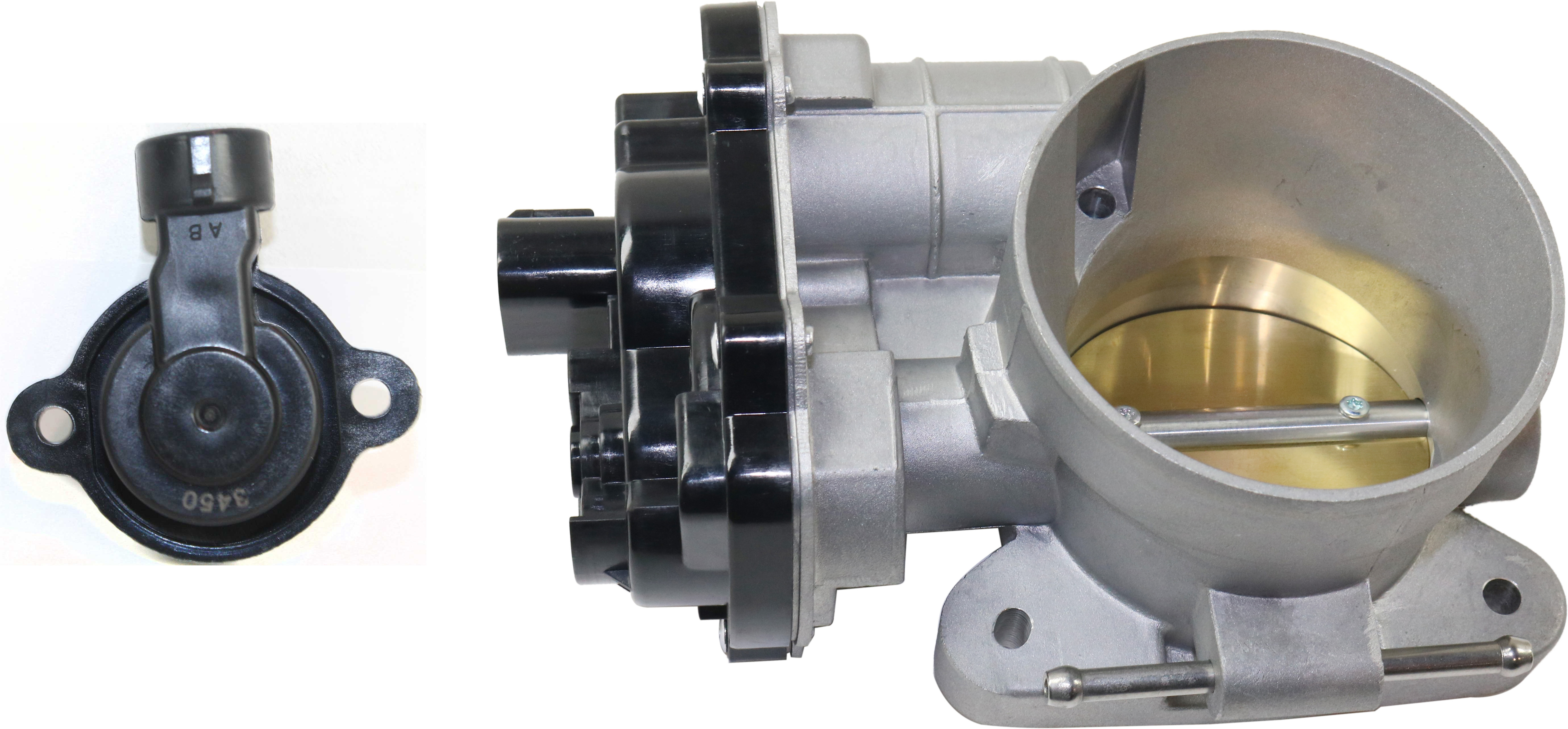AM ESCALADE ESCALADE ESV 03-06 THROTTLE BODY 2 pc Kit with Throttle Position Sensor SKU KIT 102617-47 OEM 12570800-7270-14095-14130
