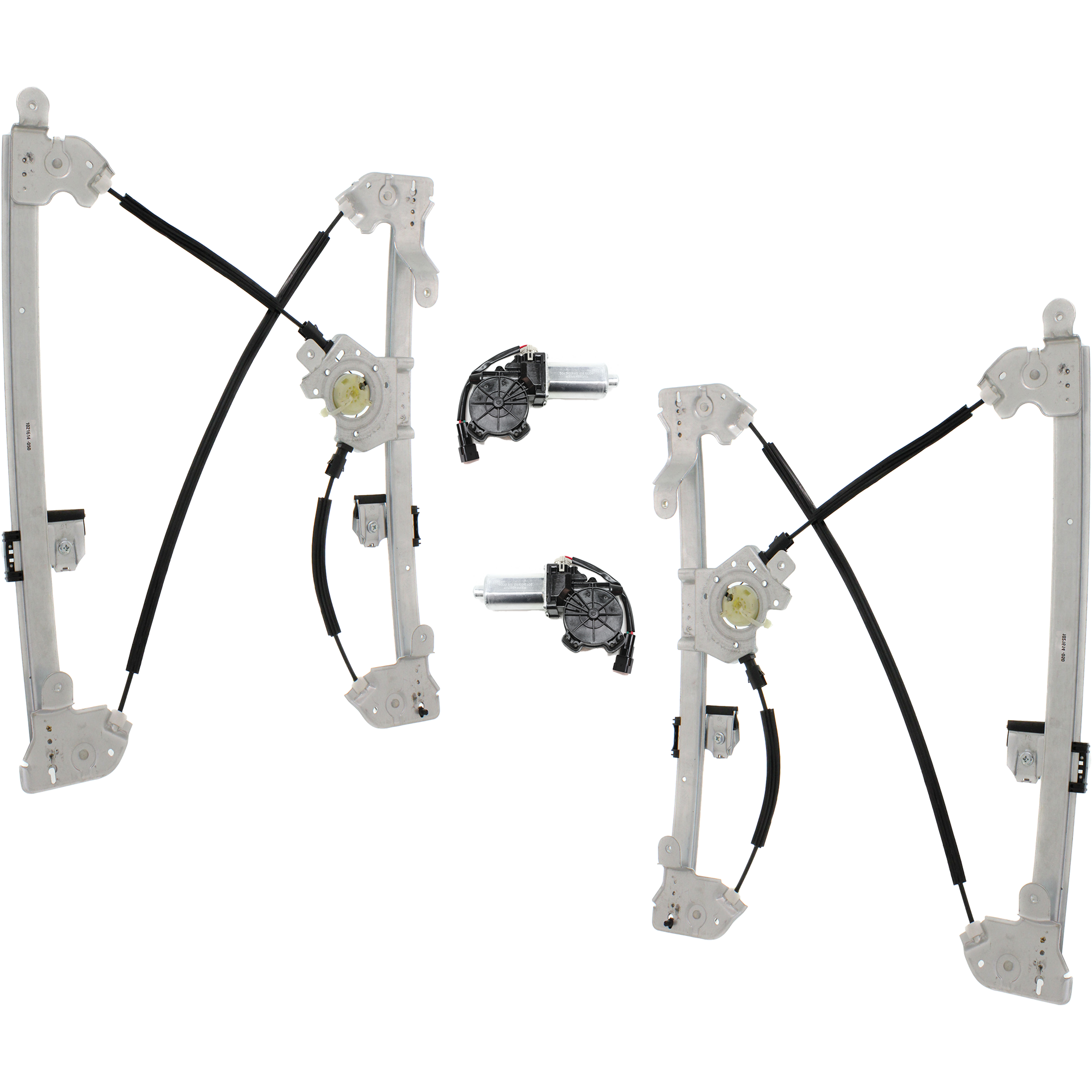 AM F 150-04-06 MARK LT 06-06 WINDOW REGULATOR 4 pc kit Front RH and LH with Window Motor Crew Cab Pickup SKU KIT 102617-56 OEM 4L3Z1523200CA PFM 4L3Z1523201C