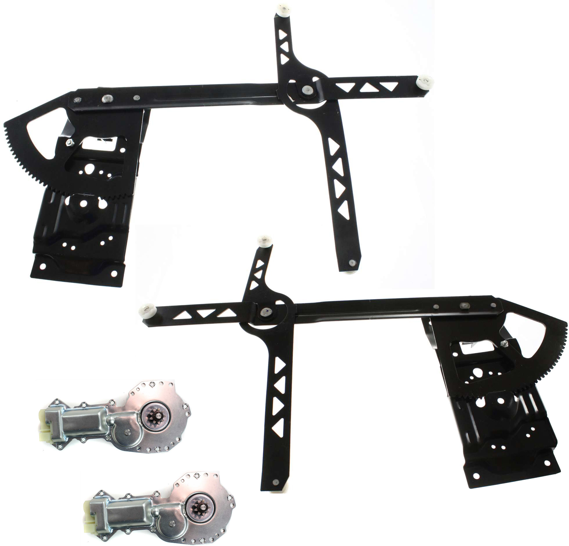 AM ASTRO SAFARI 85-01 FRONT WINDOW REGULATOR RH AND LH Set of 4 with Window Motor SKU KIT 102617-67 Partslink GM1350118 GM1351118 GM1356100 OEM 220-497-672-204-976-000-000-000