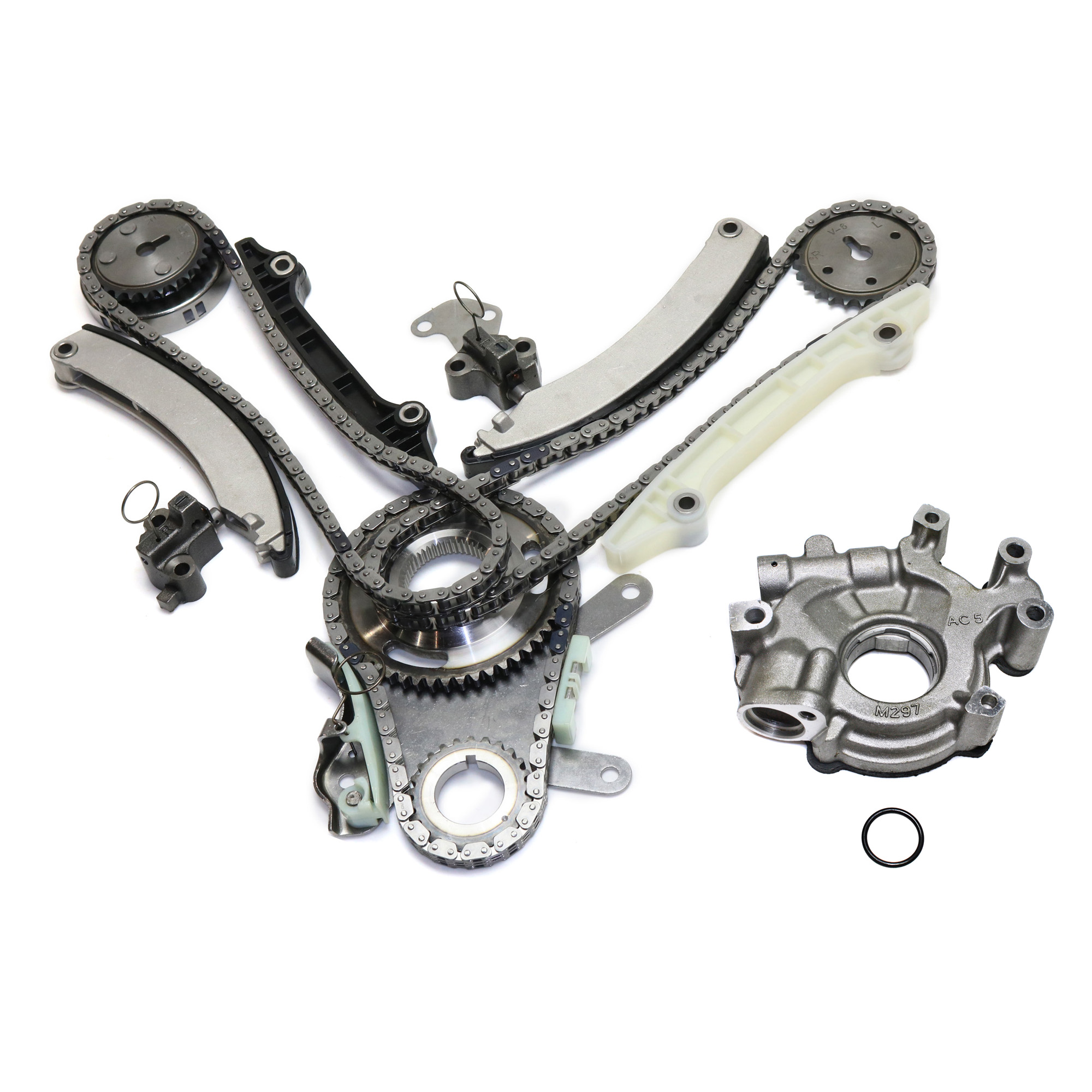 AM LIBERTY RAM 1500-02-03TIMING CHAIN KIT 2 pc kit with Oil Pump SKU KIT 102713-07 OEM 53020827