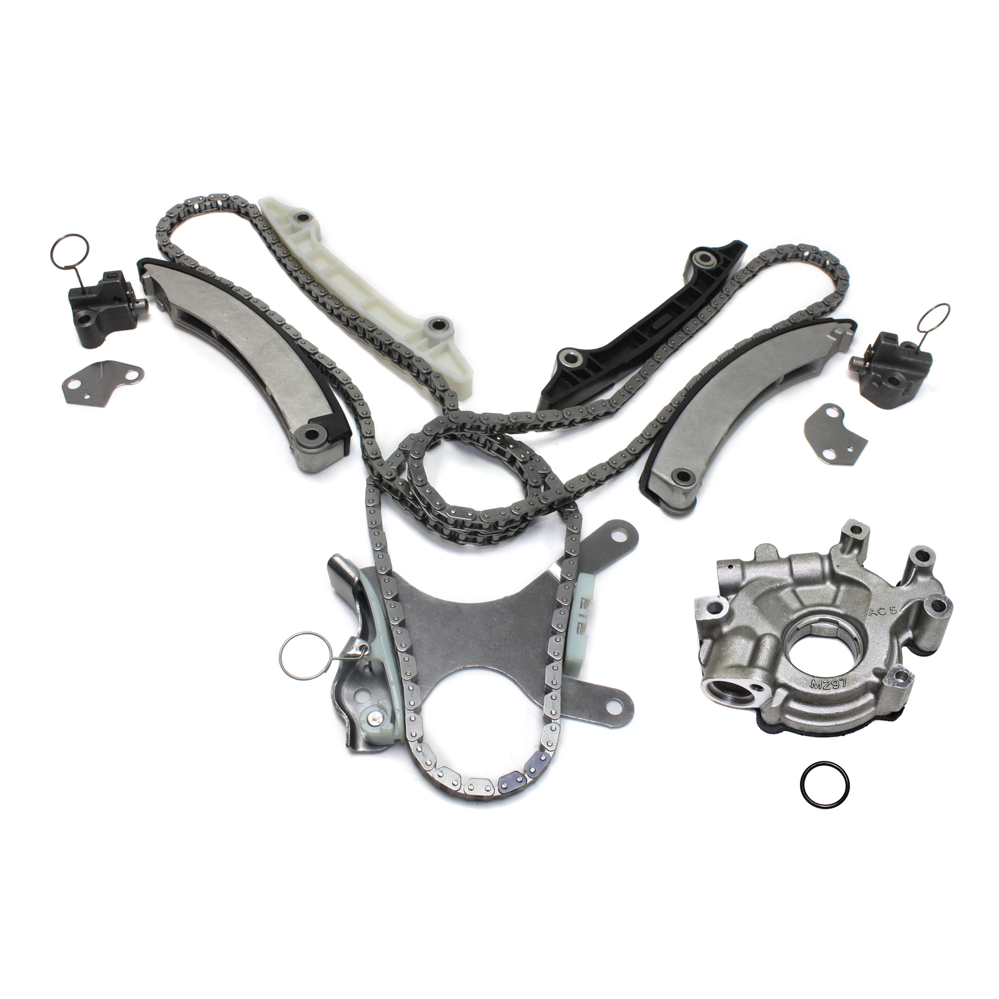 AM LIBERTY 02-12 FRONT TIMING CHAIN KIT 2 pc kit with Oil Pump SKU KIT 102713-08 OEM 90393SC 53020827