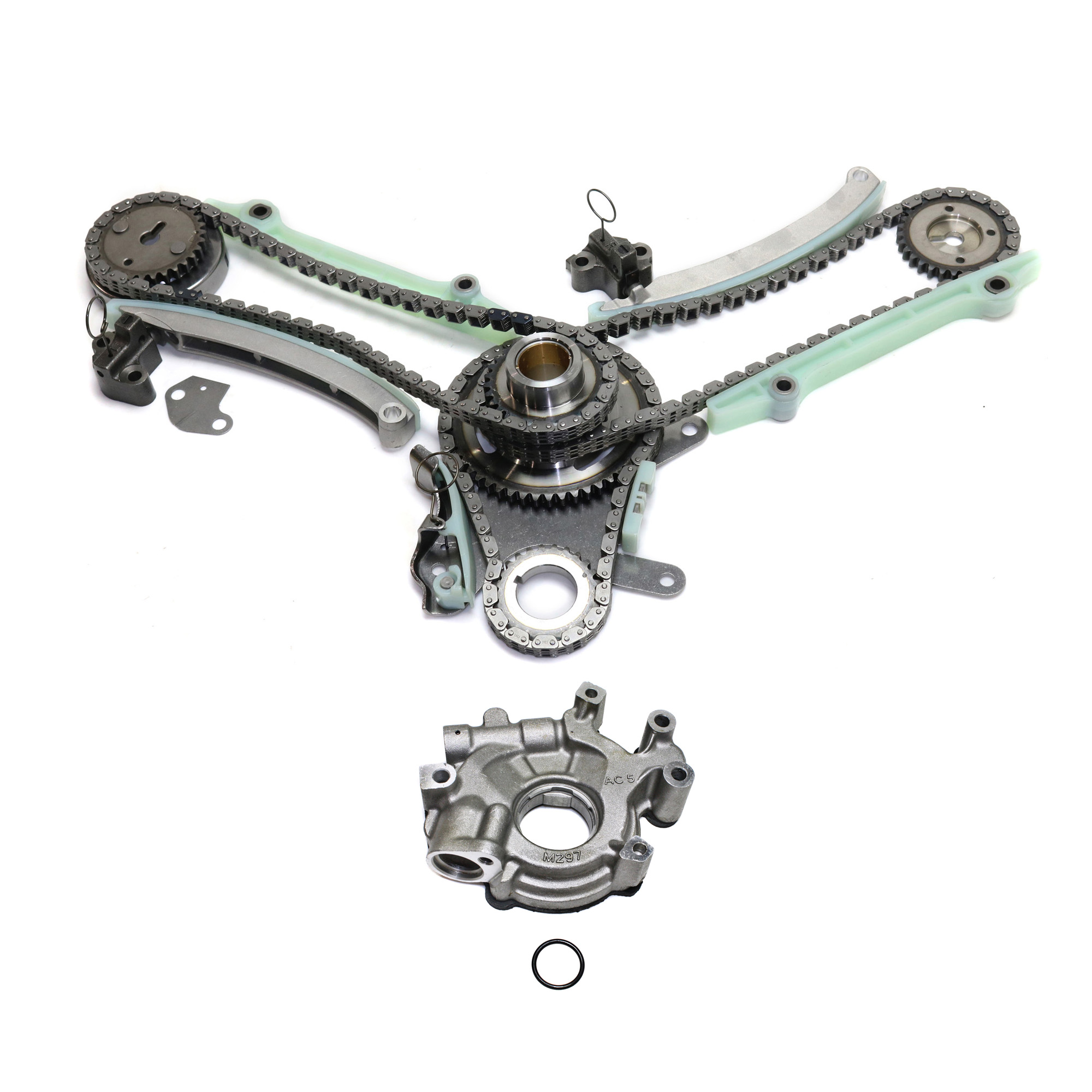 AM GRAND CHEROKEE 99-04 TIMING CHAIN KIT 2 pc kit with Oil Pump SKU KIT 102713-09 OEM 53020827