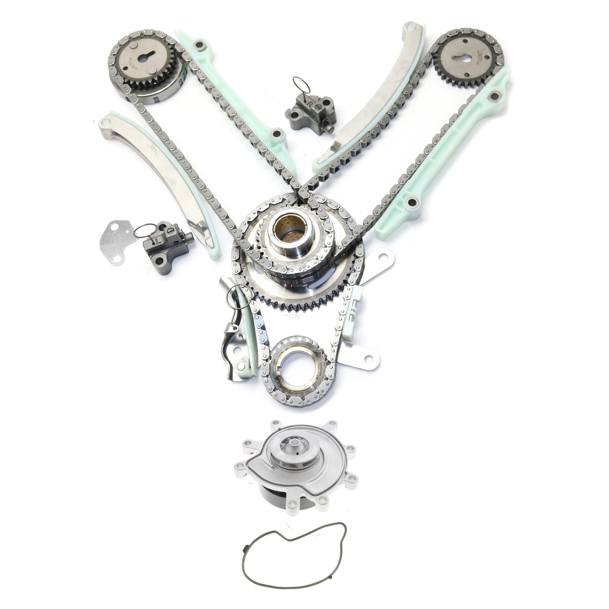 AM DAKOTA 02-07 DURANGO 03-08 TIMING CHAIN KIT SOHC 4.7L Engine 2 pc kit w Water Pump SKU KIT 102713-15 OEM 90393SD 20434-39240-43163-4326