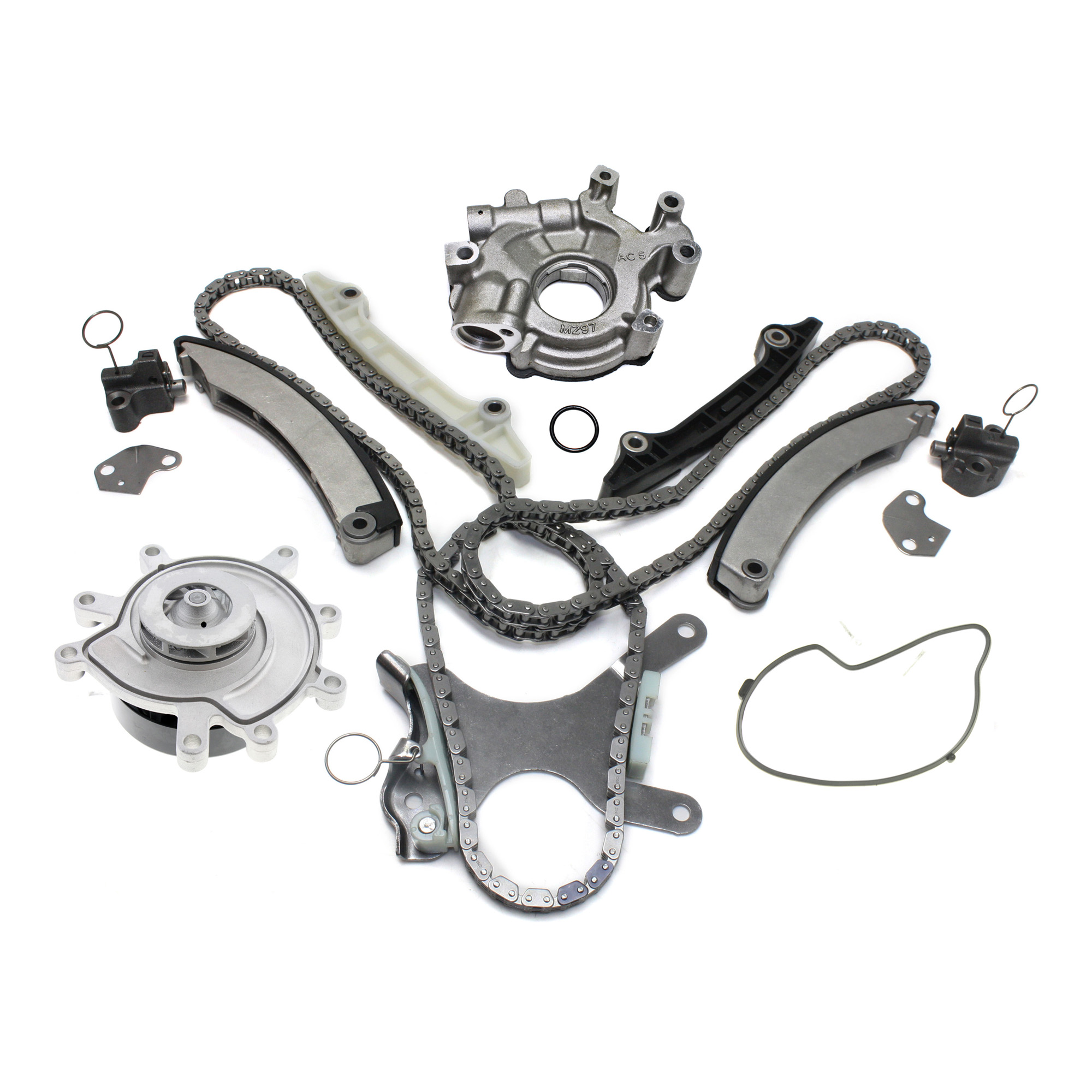 AM LIBERTY 02-12 NITRO 07-11 FRONT TIMING CHAIN KIT SOHC 3.7L Engine 3 pc kit w Oil Pump and Water Pump SKU KIT 102713-71 OEM 90393SC 53020827-20434-39240-4