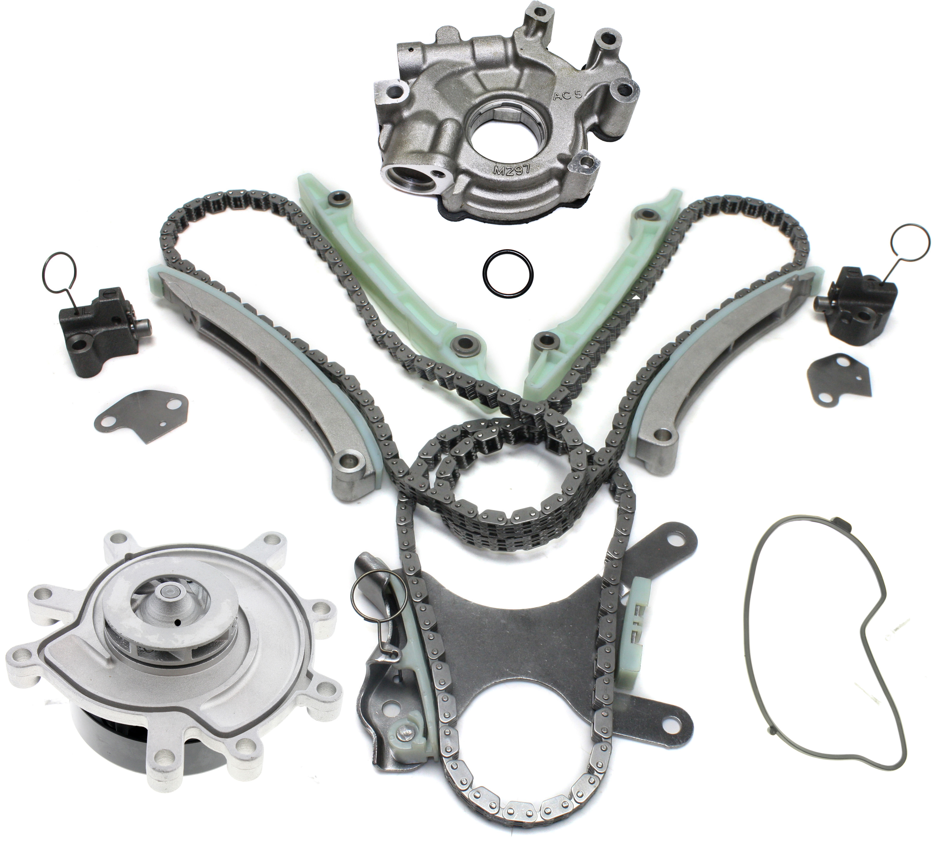 AM GRAND CHEROKEE 99-06 DURANGO 00-07 TIMING CHAIN KIT SOHC 3.7L 4.7L Engines 3 pc kit w Oil Pump and Water Pump SKU KIT 102713-73 OEM 90393SX 53020827-20434-39240-4