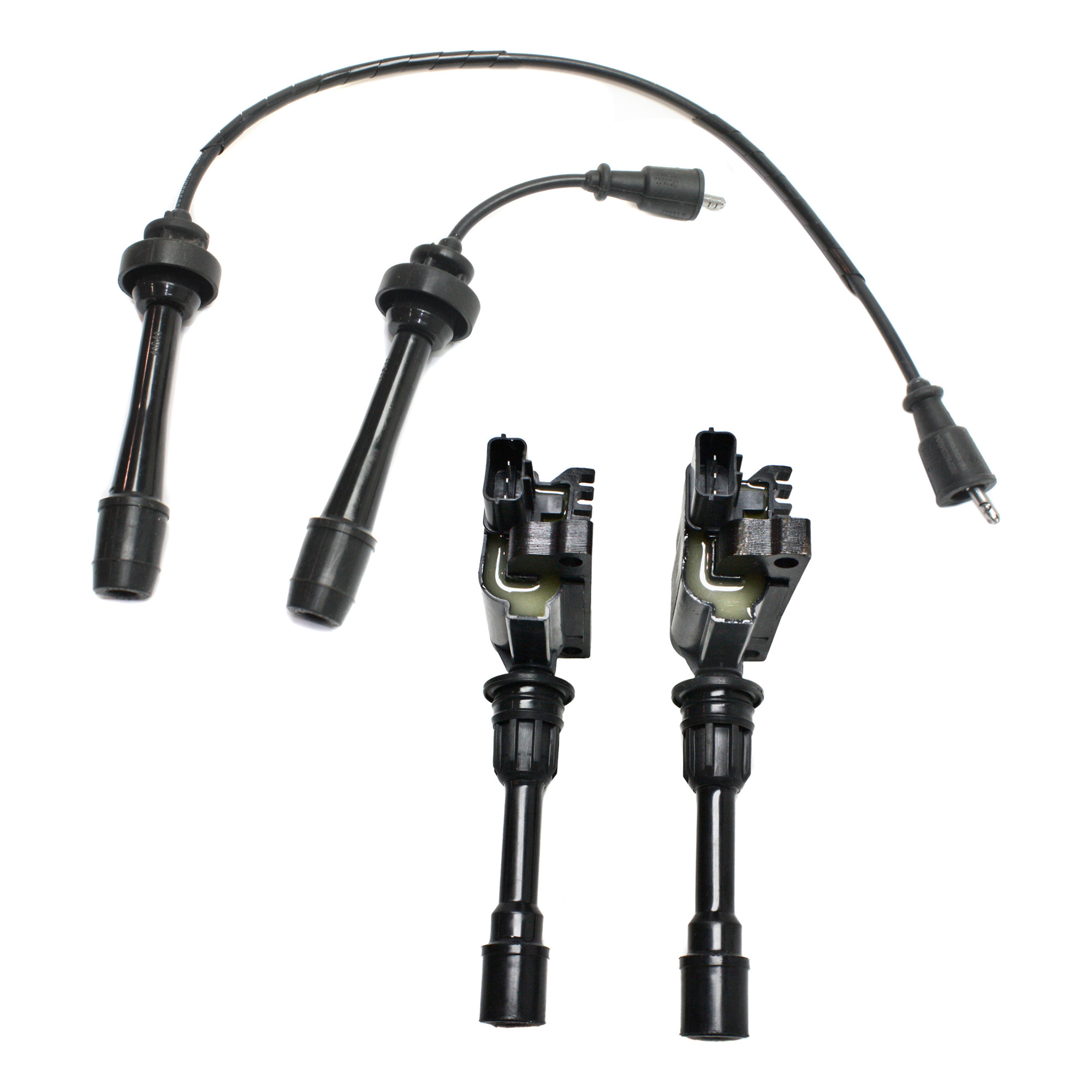 AM PROTEGE 01-03 IGNITION COIL AND SPARK PLUG KIT 4 pc kit 2.0L 4 Cyl. Engine SKU KIT 102815-01 OEM 49003-230252-250087-368023-480
