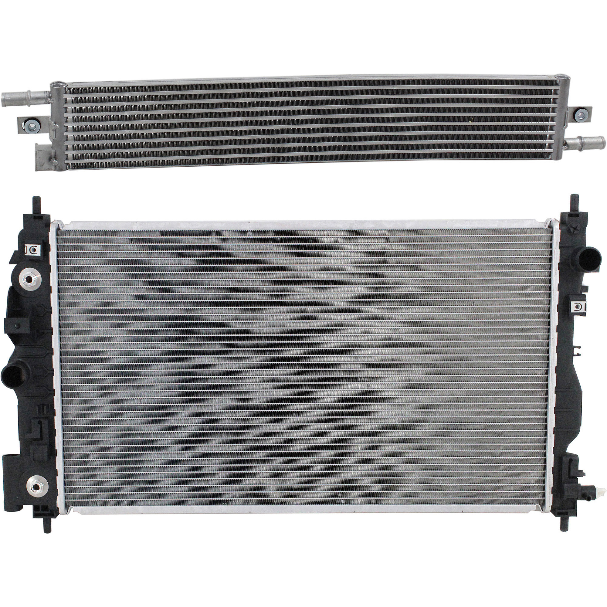 AM LACROSSE 12-16 MALIBU 13-14 RADIATOR 4 Cyl. 2.4L Engine 2 pc kit w Inverter Cooler SKU KIT 102822-19 Partslink GM3010538 GM3011100 OEM 23453634-20850707