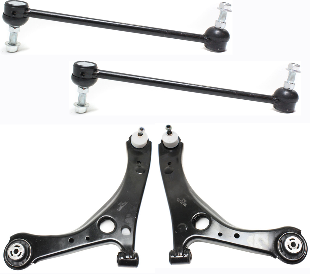 AM GRAND CARAVAN 08-20 TOWN COUNTRY 08-16 FRONT CONTROL ARM RH AND LH Lower 4 pc kit with Sway Bar Links SKU KIT 103118-08 OEM 4766911AL 4766910AL 4766910AE