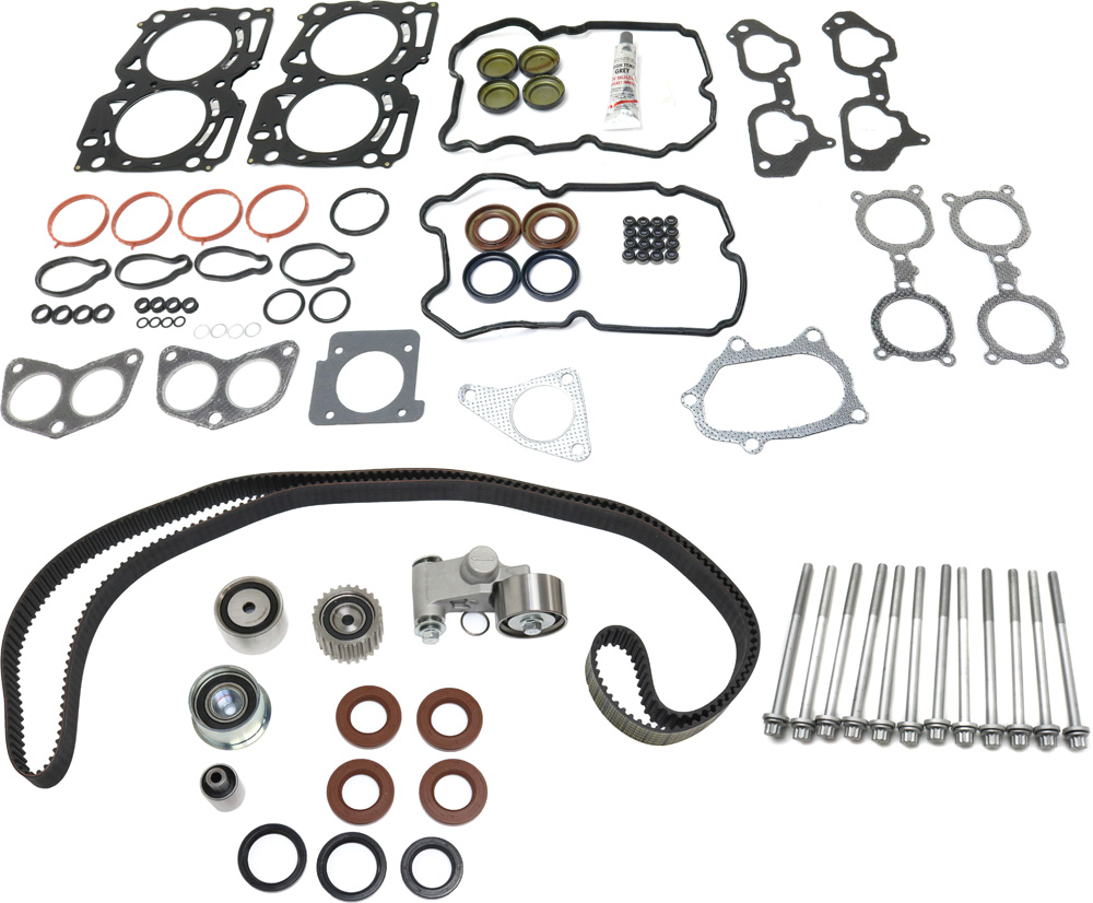 AM FORESTER 06-07 IMPREZA 06-08 TIMING BELT KIT 3 pc kit with Header Gasket and Cylinder Head Bolt 4 Cyl 2.5L Eng. DOHC SKU KIT 103118-29