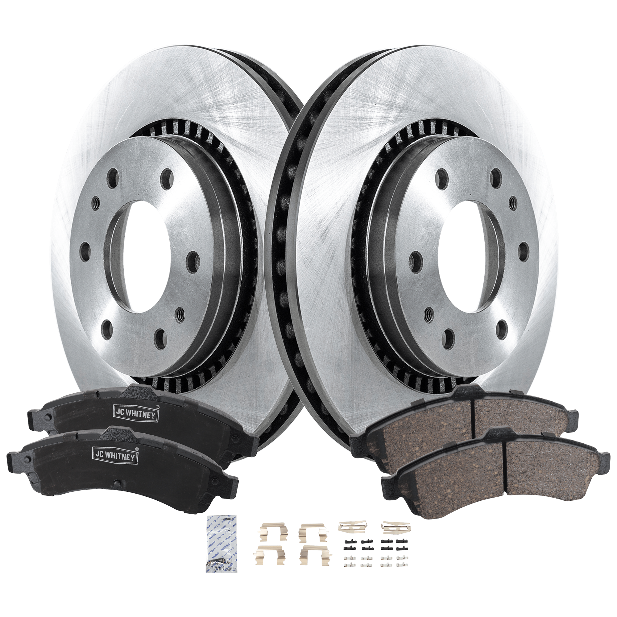 AM SSR 06-06 FRONT BRAKE DISC AND PAD KIT 2 Wheel Set Plain Surface Vented 6 Lugs SKU KIT 103125 GD035 OEM 21998532-1854675-8219985320-25