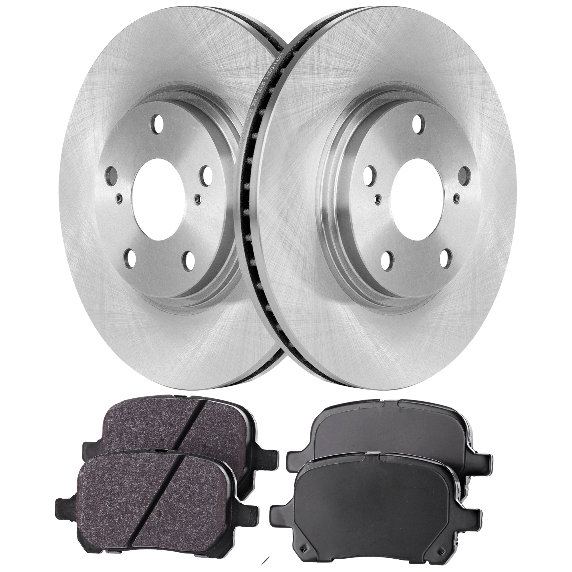 AM RX300-1-01 FRONT BRAKE DISC AND PAD KIT 2 Wheel Set Plain Surface Vented 5 Lugs SKU KIT 103125 GD100 OEM 4351248011-0446528460-04465331
