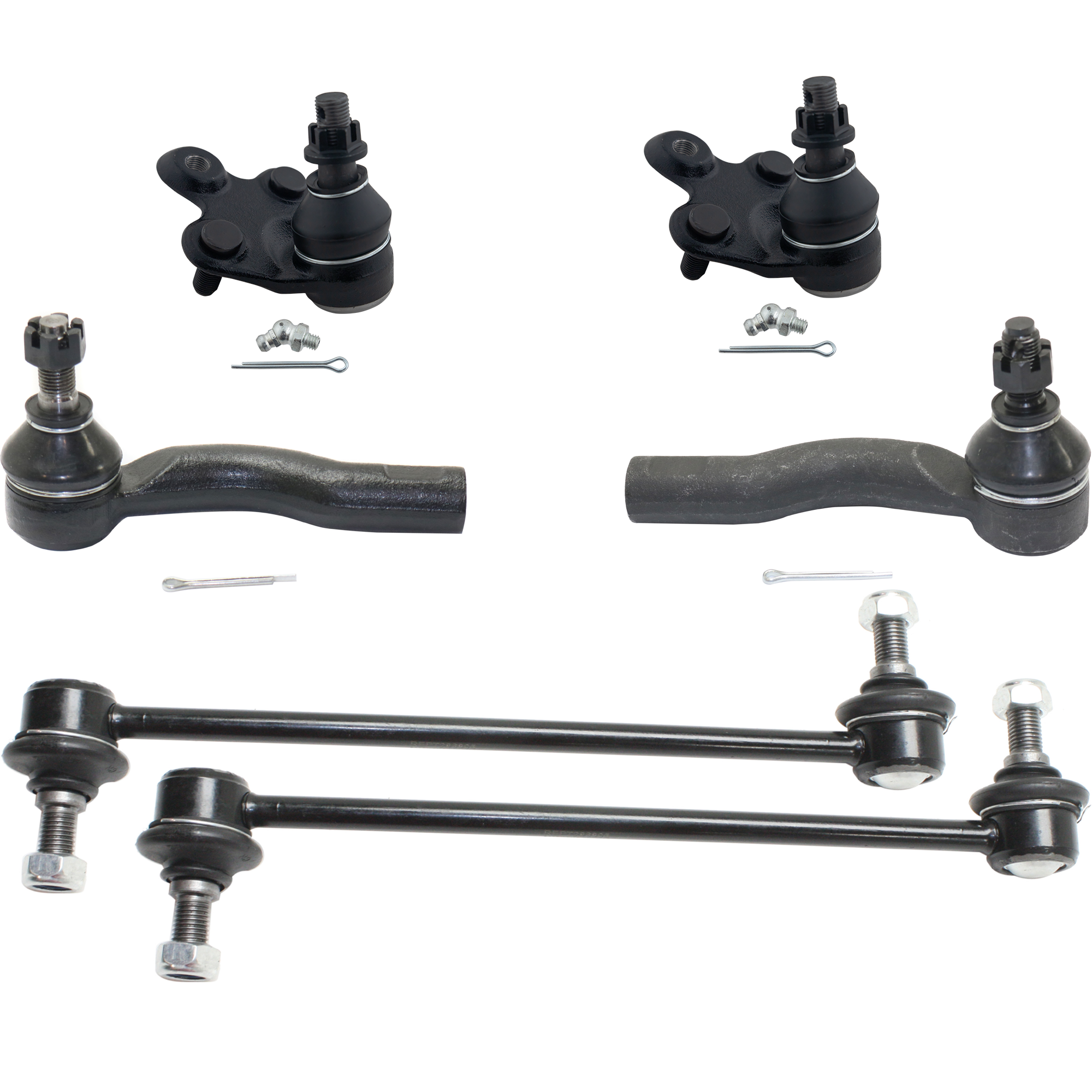 AM TC 05-10 FRONT SUSPENSION KIT RH AND LH 6 pc Kit with Ball Joint Sway Bar Link and Tie Rod End SKU KIT 110117-09 OEM 4333009670-18354-1014908-18802