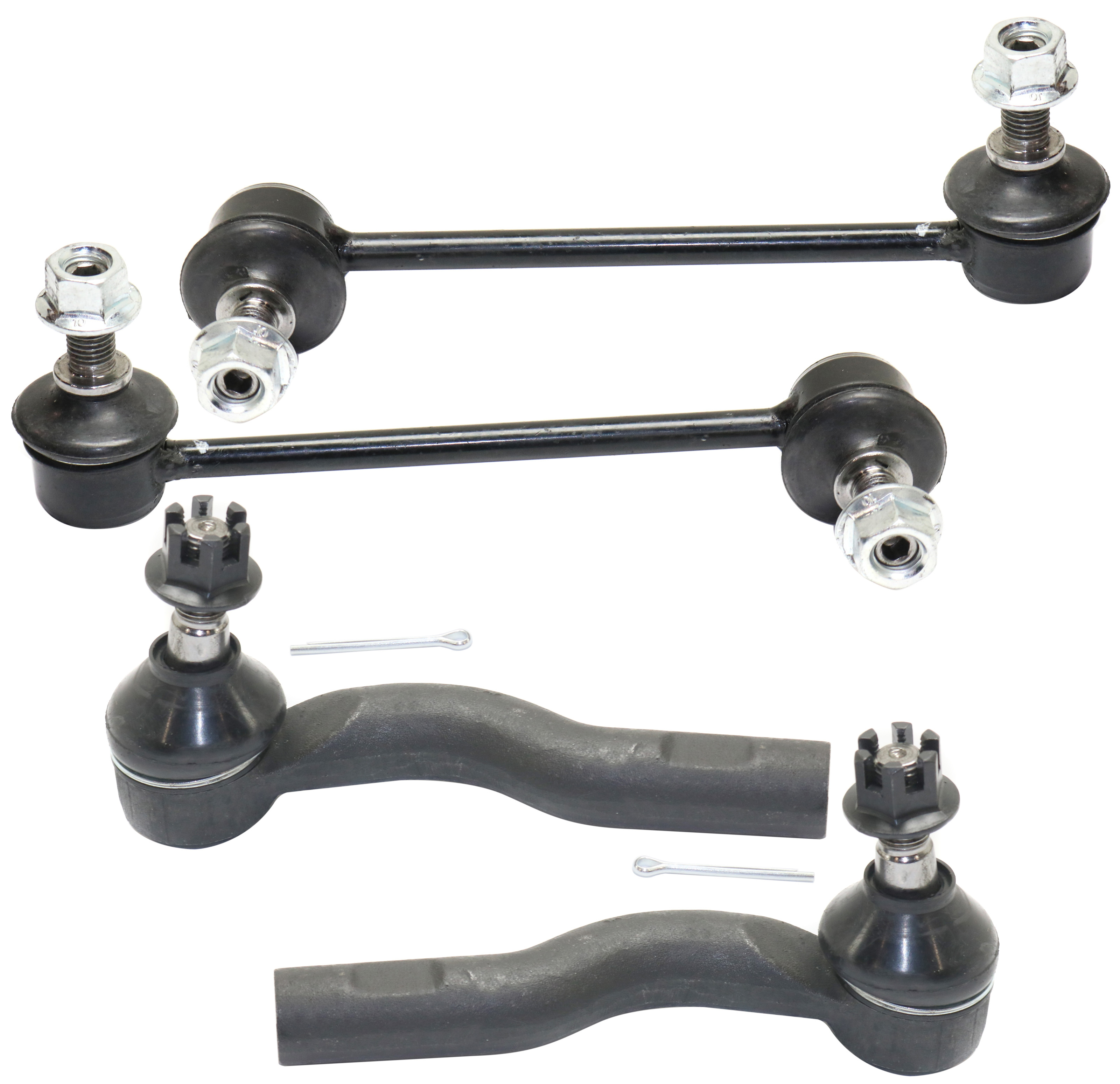 AM MAZDA 6-03-08 FRONT SUSPENSION KIT RH AND LH 4 pc kit w Sway Bar Links and Tie Rod Ends SKU KIT 110117-14 OEM G26A32290 G26A32280