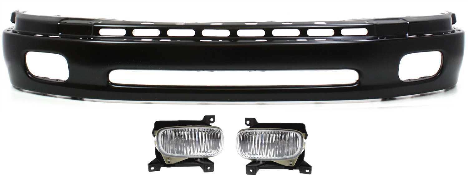 AM TUNDRA 00-06 FRONT BUMPER 3 pc kit with Fog Lights SKU KIT 110217-04 Partslink TO1002171 TO2592102 TO2593102 OEM 521010C010-812200C010-812100C0