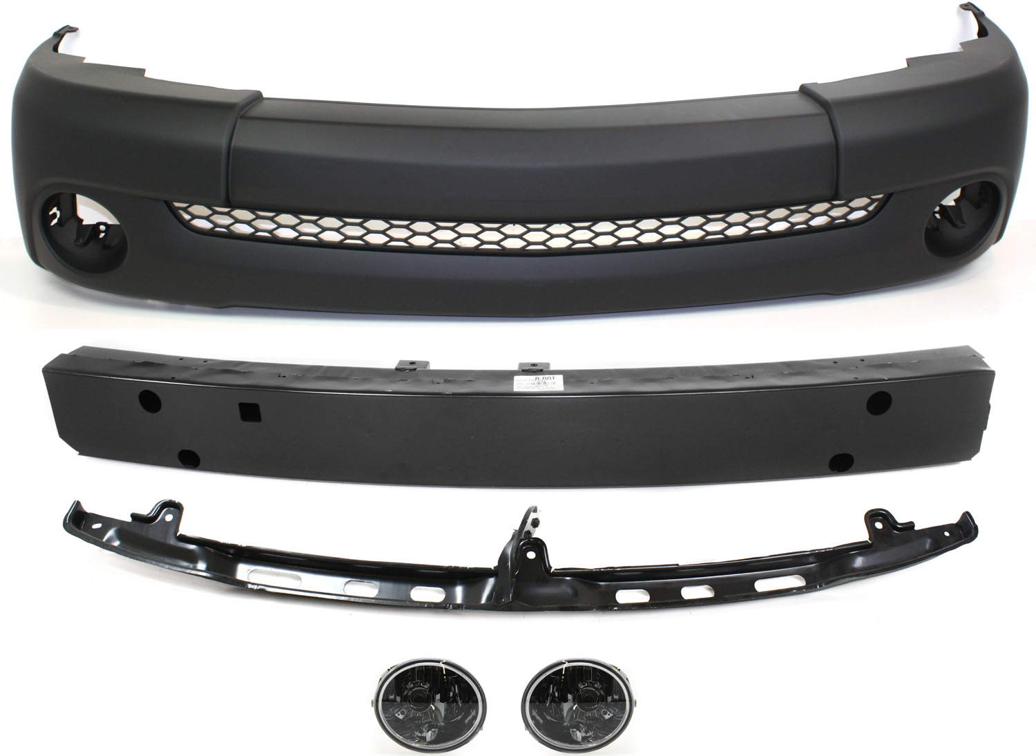 AM TUNDRA 03-06 FRONT BUMPER COVER 5 pc Kit Primed Plastic Base Model Regular Cab with Bumper Reinforcement Bumper Retainer and Fog Lights SKU KIT 110217-33 Partslink TO1000254 TO1006189 TO1031105 TO2592112 TO2593112 OEM 521190C050-520210C012-525060C0