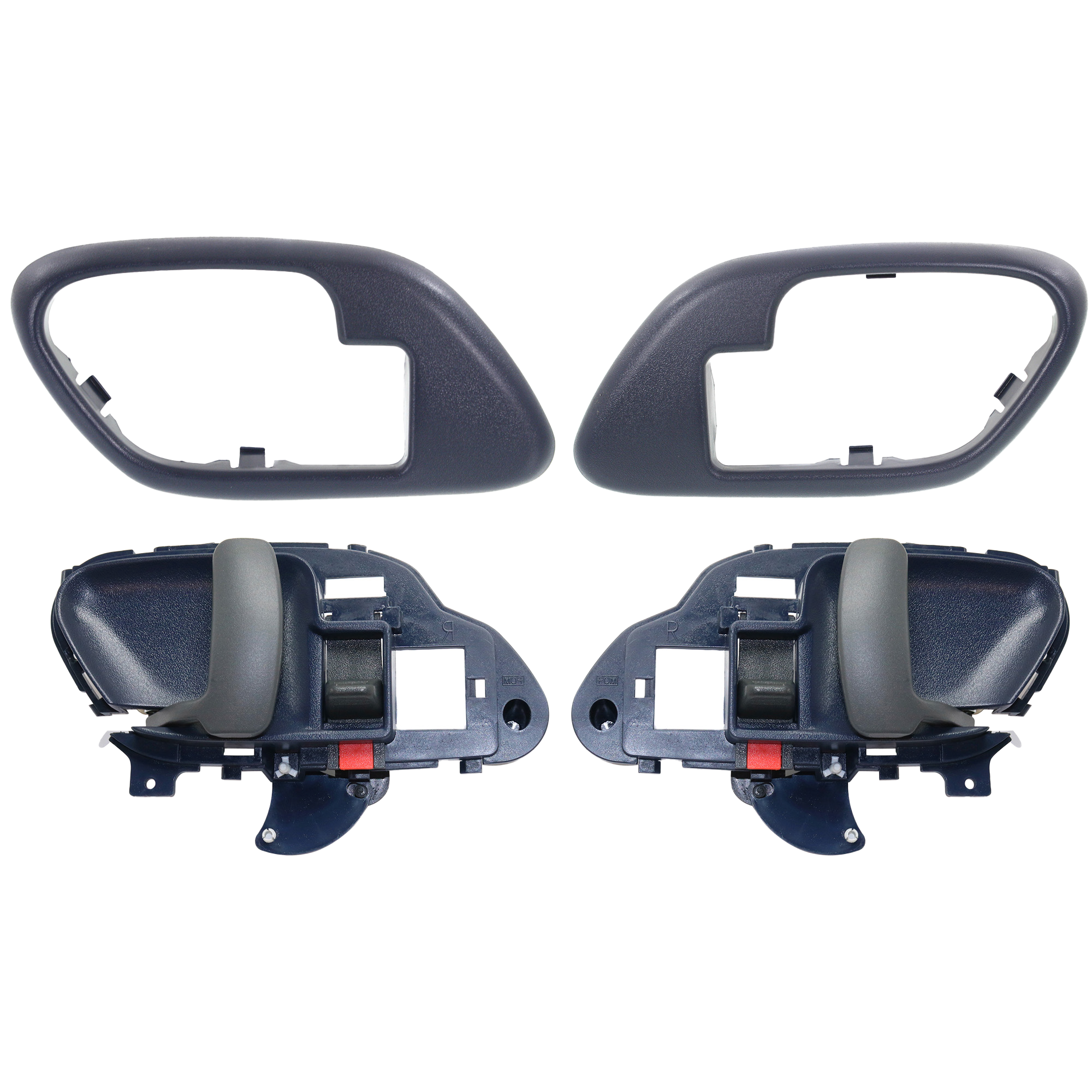AM TAHOE 00-00 FRONT OR REAR INTERIOR DOOR HANDLE RH AND LH Blue 4 pc Kit with Door Handle Trim SKU KIT 110519-01 Partslink GM1353102 GM1352102 GM1558100 GM1559100 OEM 15708046-15708045-15708081-157