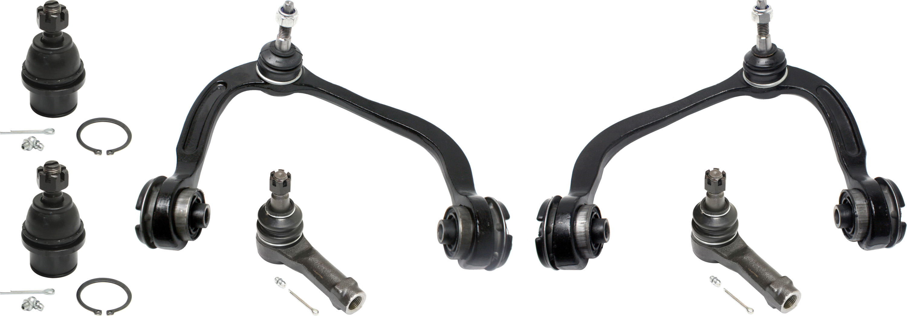 AM F 150-04-08 MARK LT 06-08 FRONT CONTROL ARM KIT RH AND LH Upper 6 pc kit with Ball Joints and Tie Rod End SKU KIT 110615-03 OEM 104298-104368-5051314-2L1Z3050
